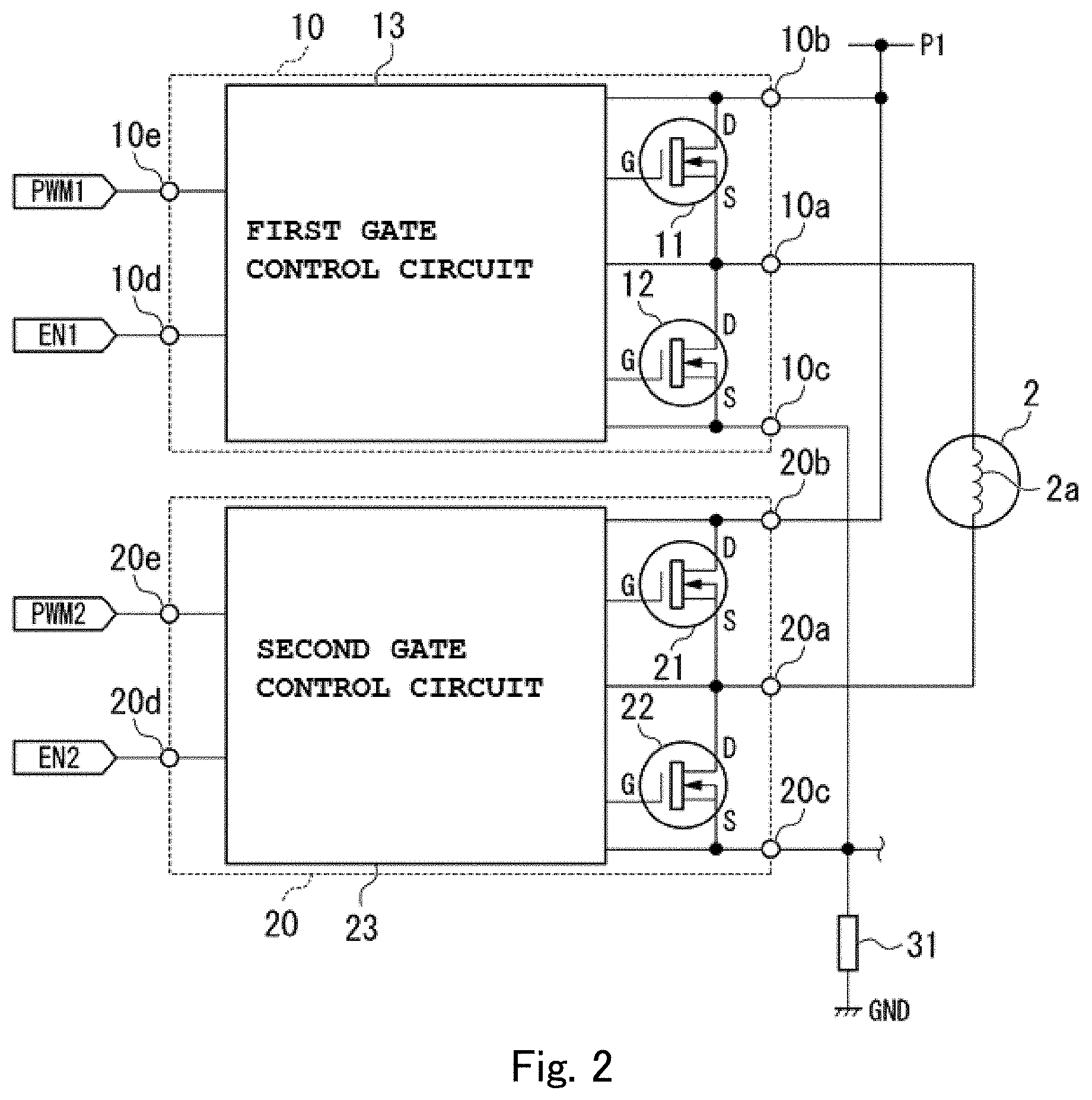 Patent US11777438 Figure 2 – Motor drive device
