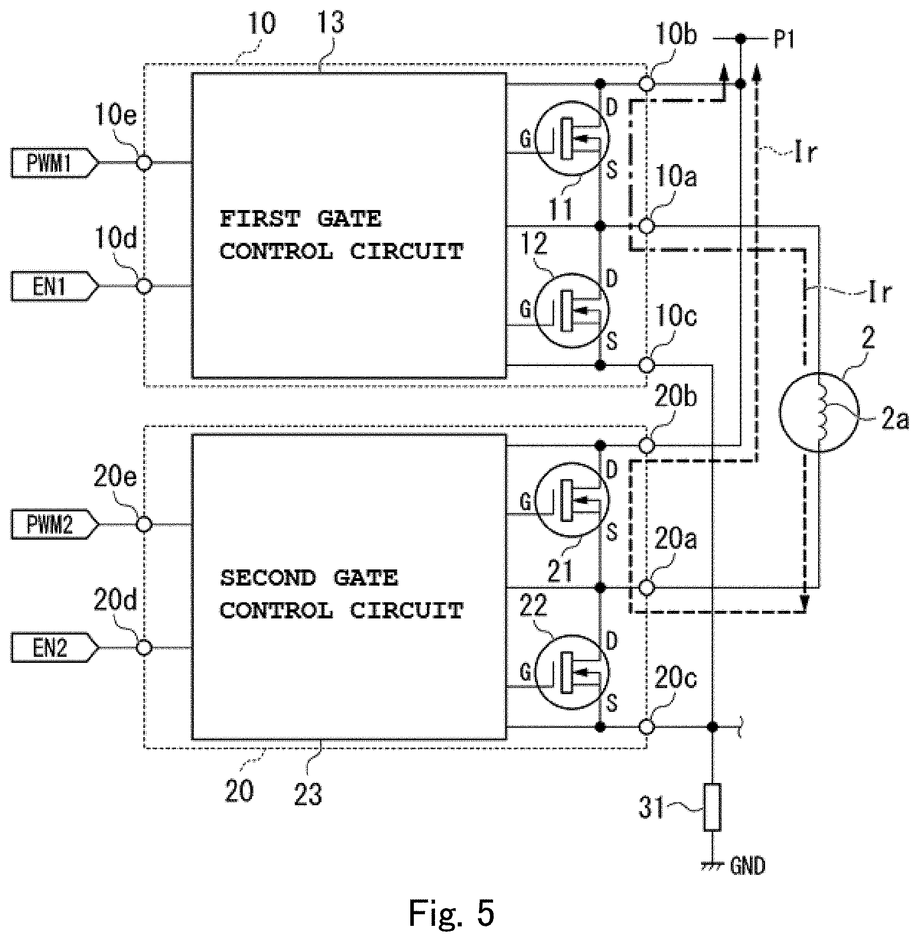 Patent US11777438 Figure 5 – Motor drive device