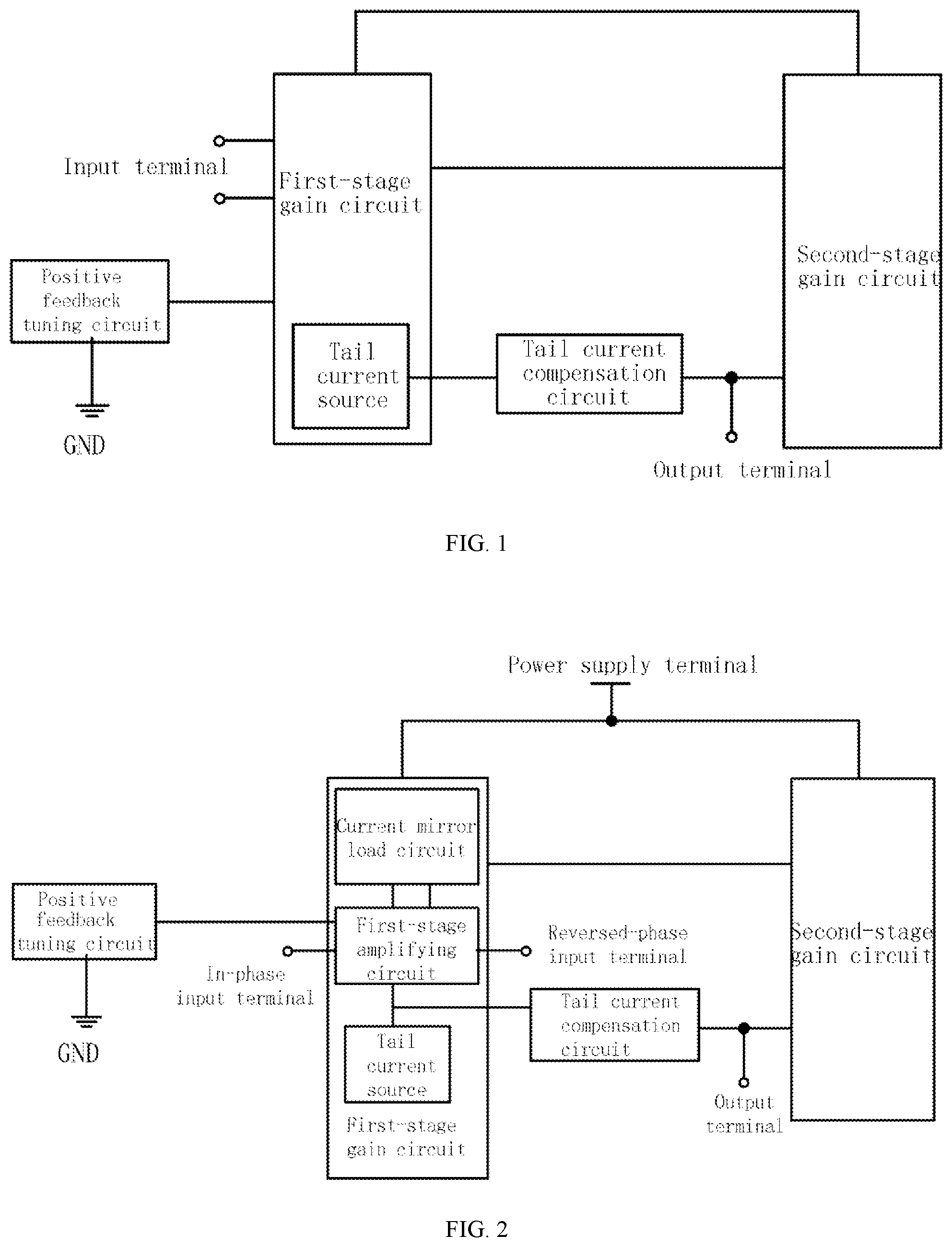 Patent US11777460 Figure 1 – Operational amplifier