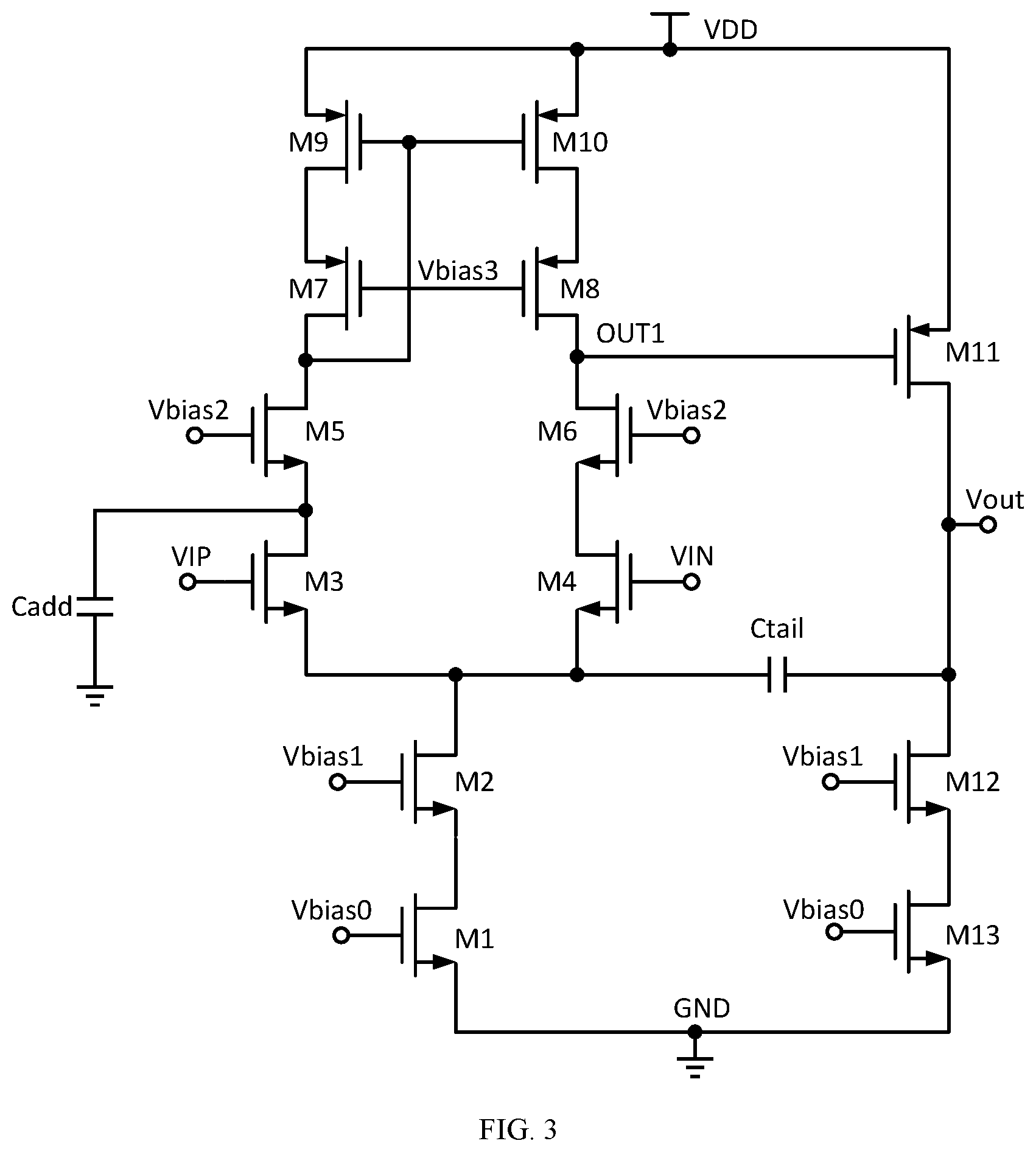 Patent US11777460 Figure 2 – Operational amplifier