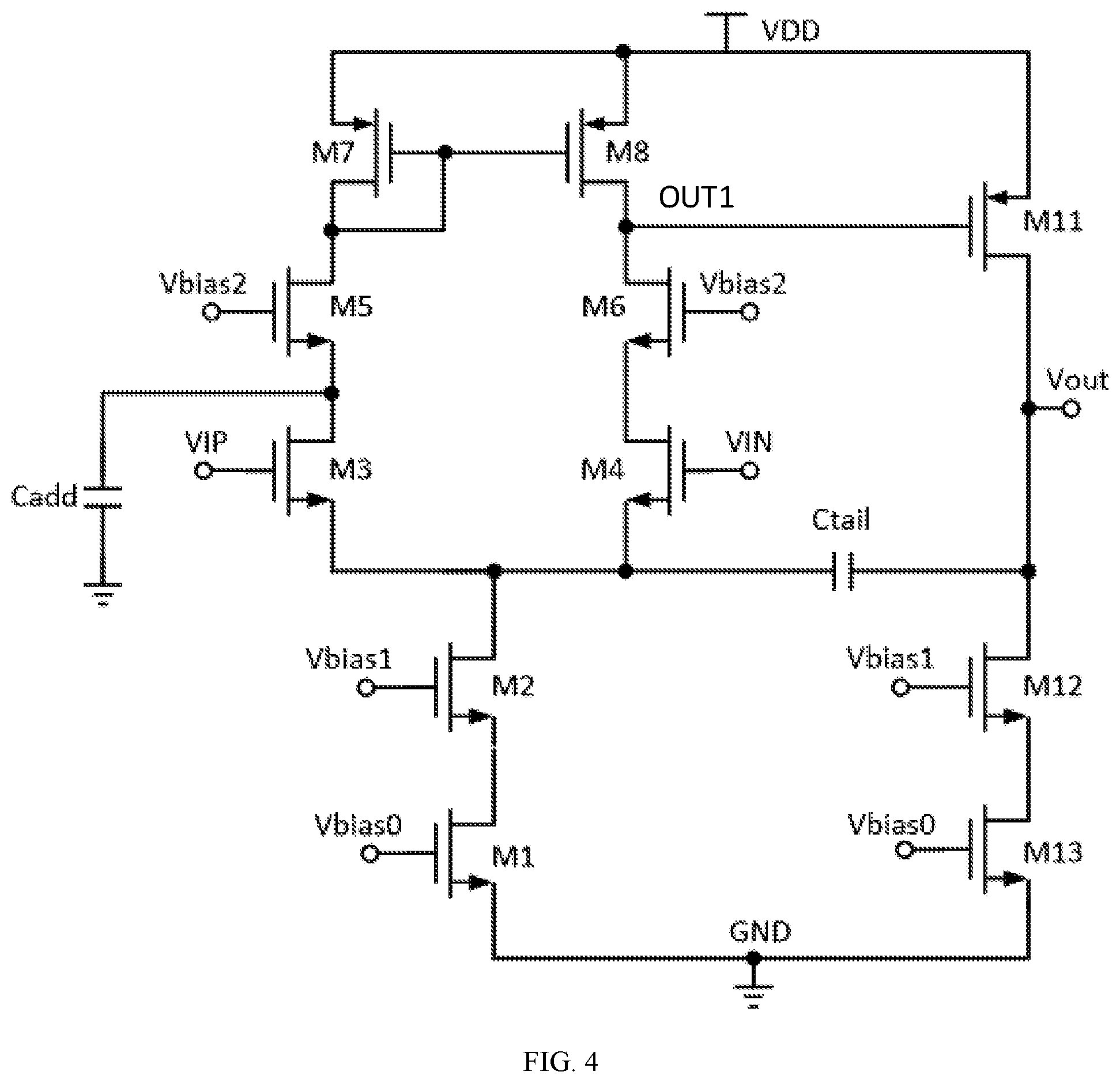 Patent US11777460 Figure 3 – Operational amplifier
