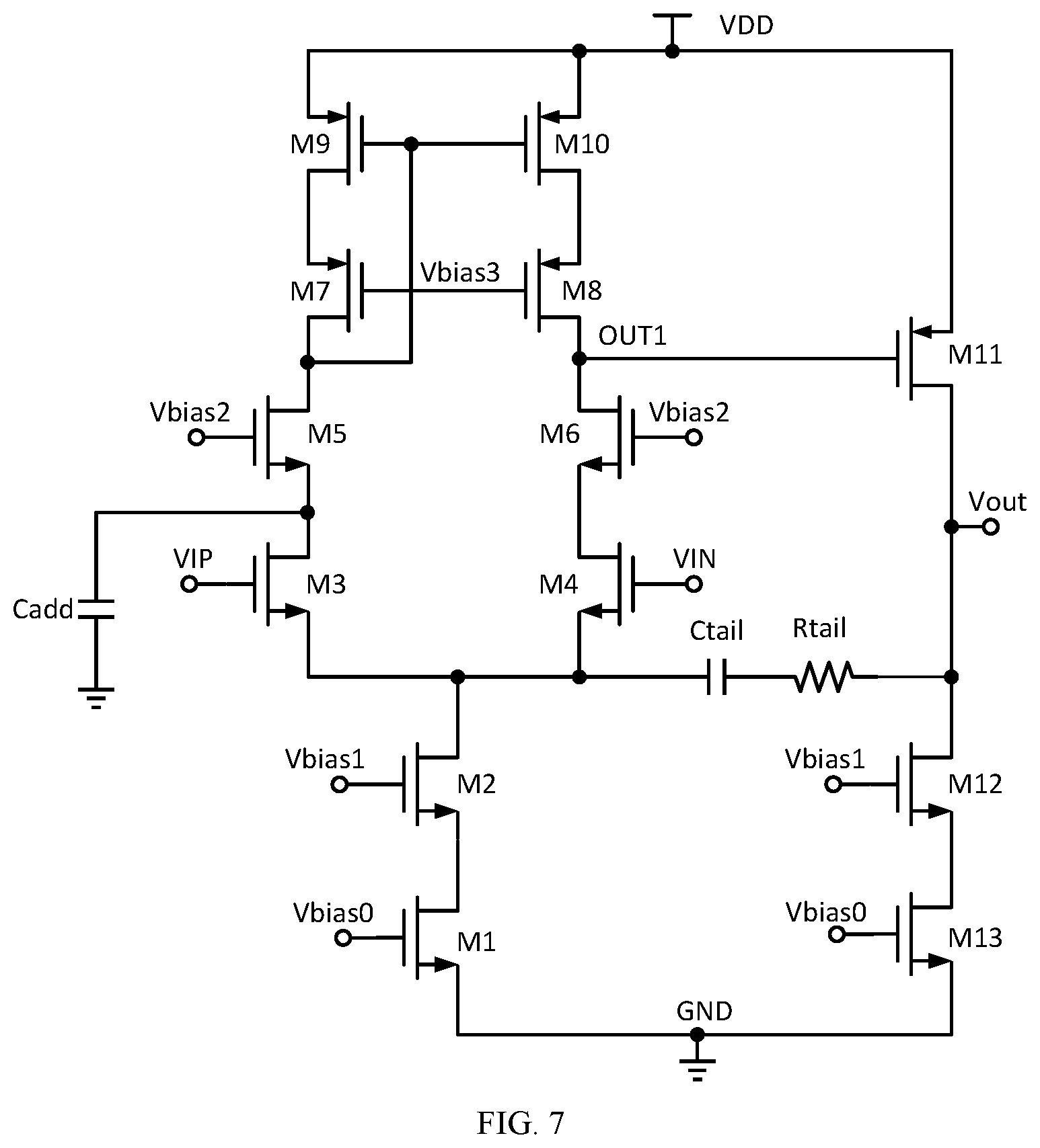 Patent US11777460 Figure 6 – Operational amplifier