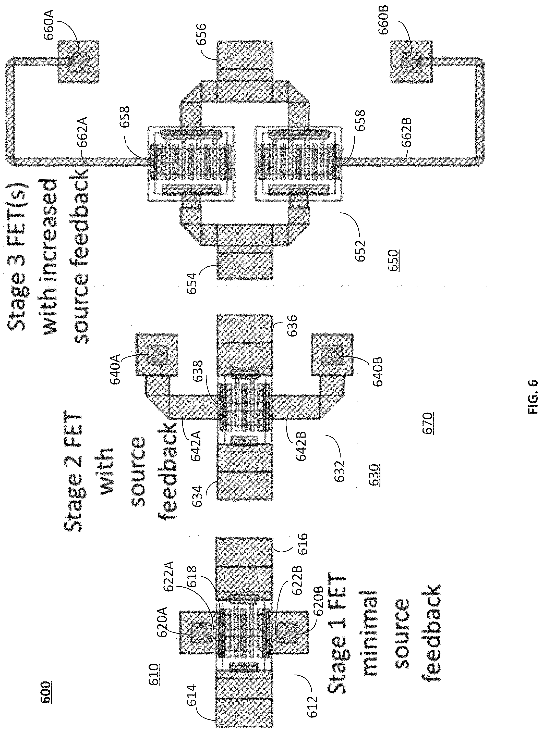 Patent US11777461 Figure 8 – High efficiency wideband feedback amplifier