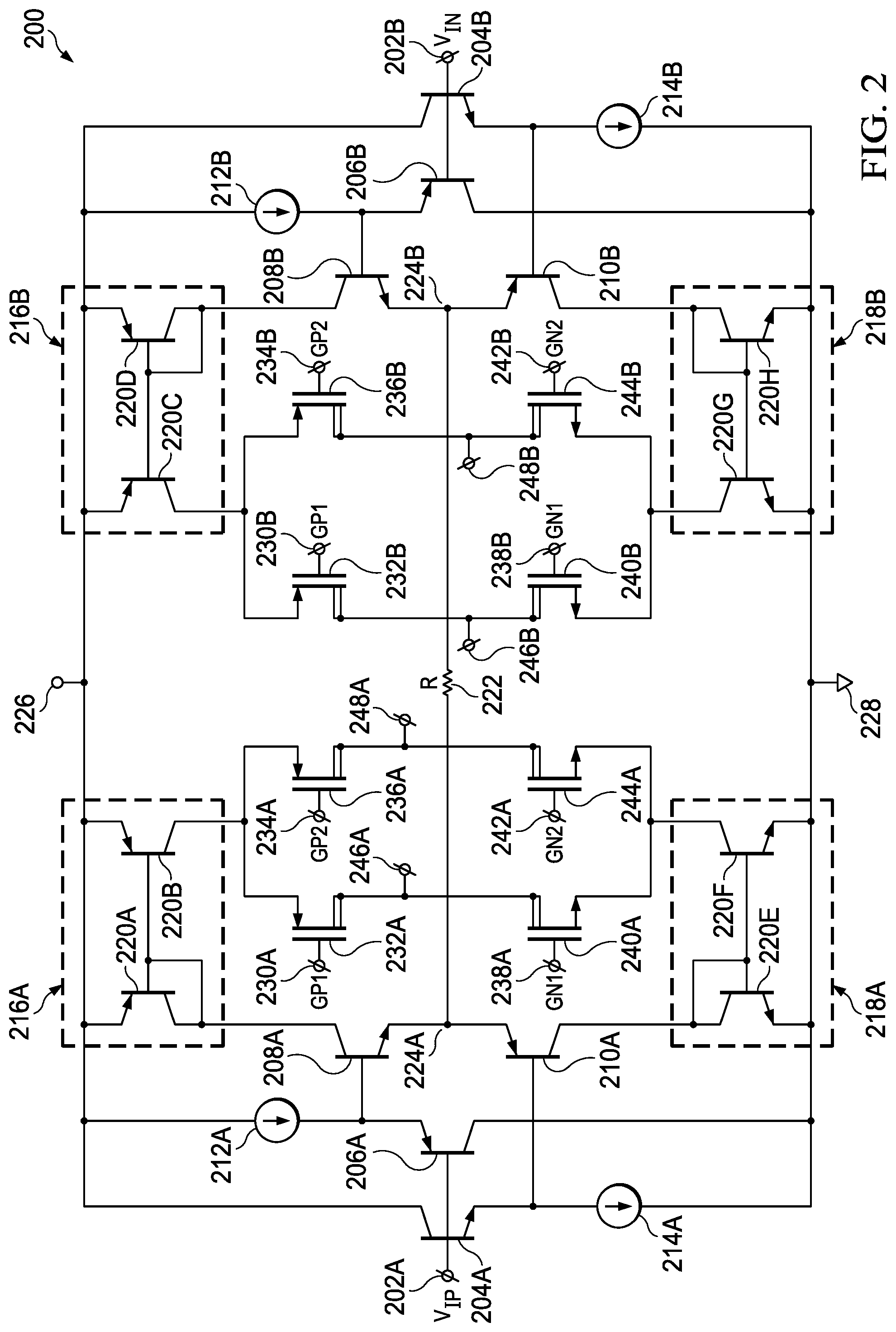 Patent US11777463 Figure 3 – Multipath programmable gain instrumentation amplifier frontend