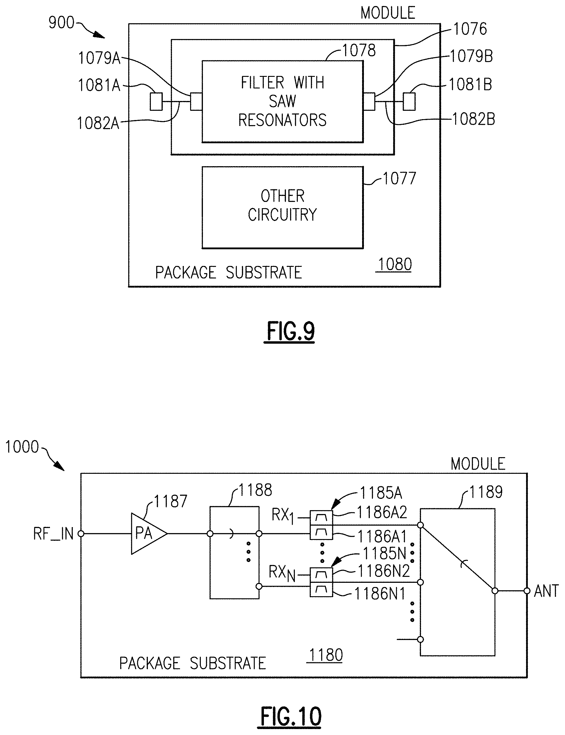 Patent US11777465 Figure 20 – Packaged surface acoustic wave devices