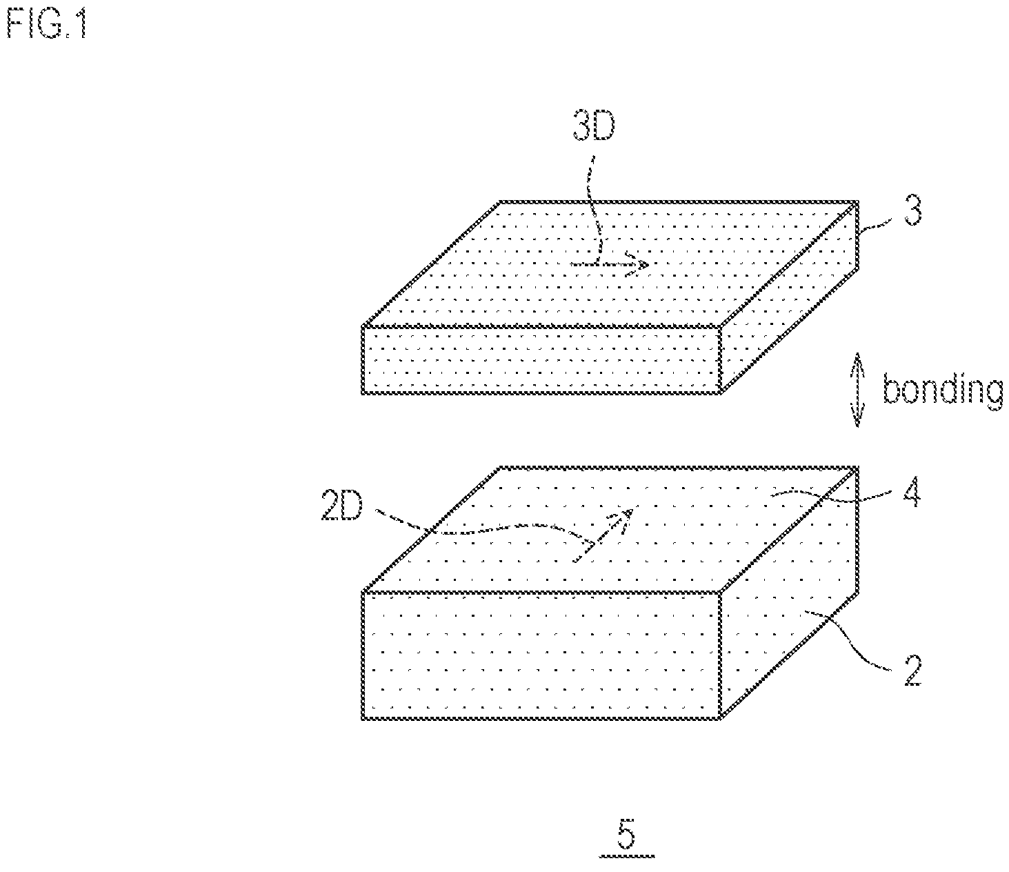 Patent US11777469 Figure 1 – Bonded substrate, surface acoustic wave element, surface acoustic wave element device, and bonded substrate manufacturing method