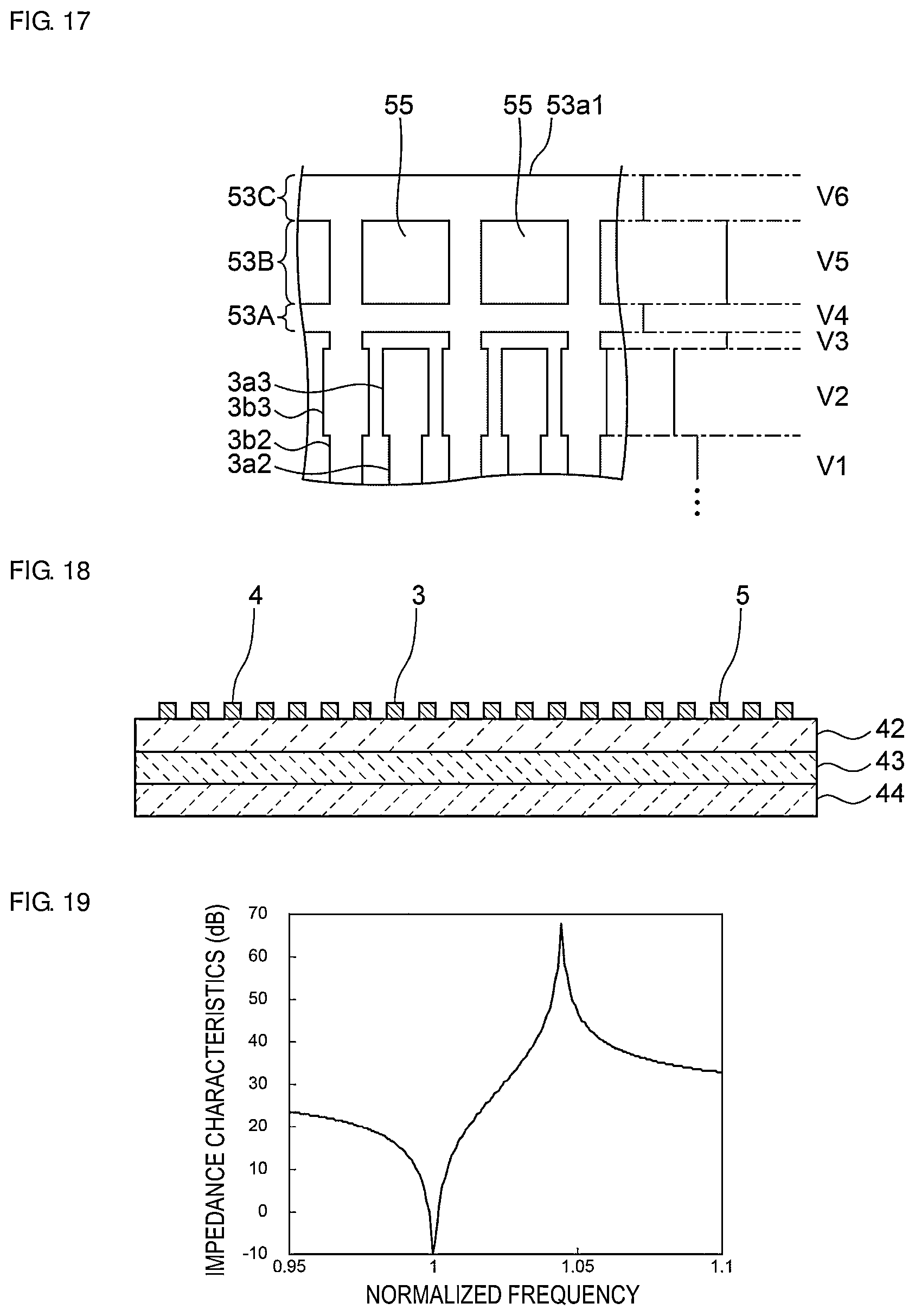 Patent US11777471 Figure 7 – Acoustic wave device, high-frequency front end circuit, and communication device