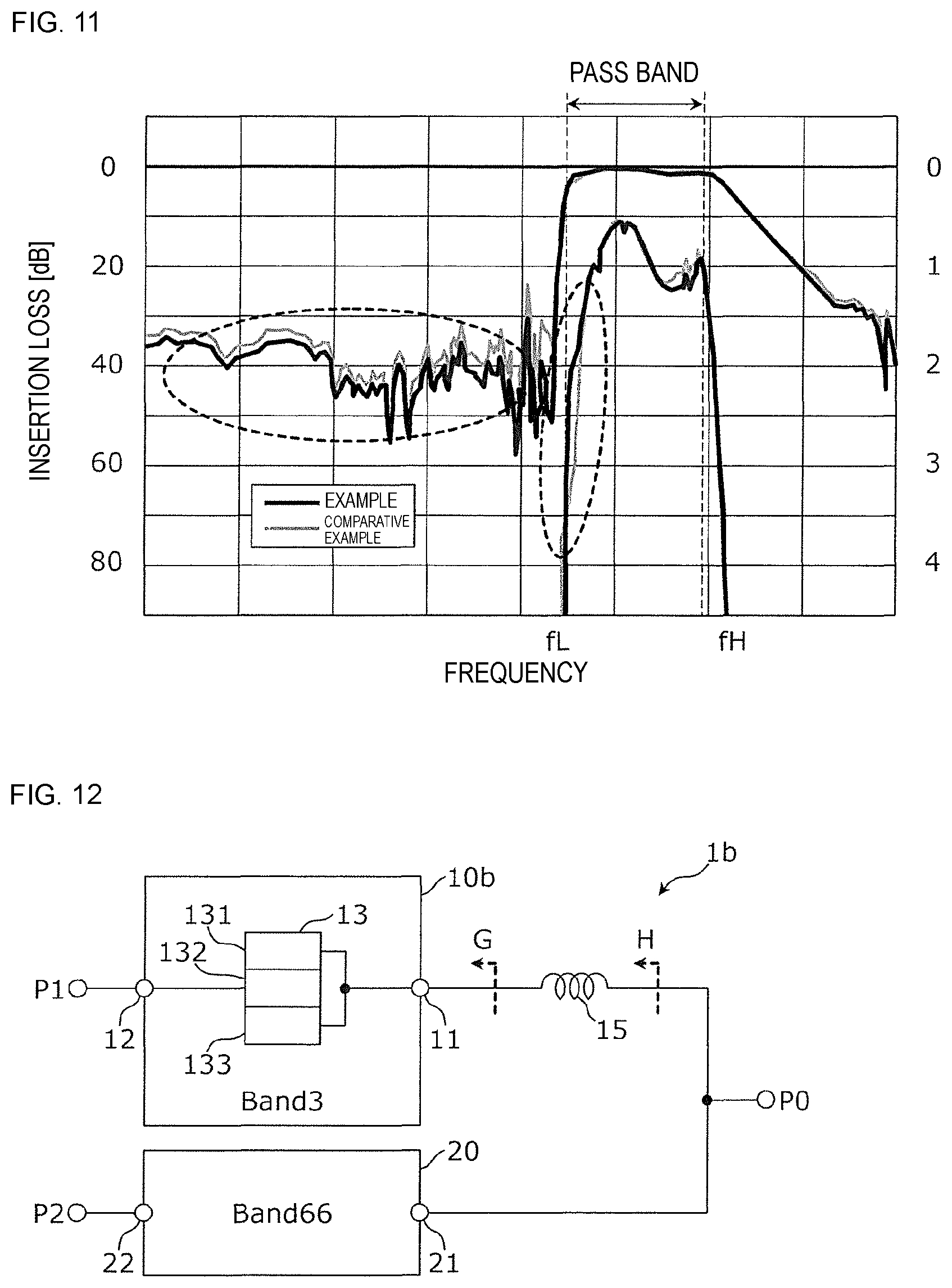 Patent US11777473 Figure 8 – Multiplexer, high-frequency front-end circuit, and communication device