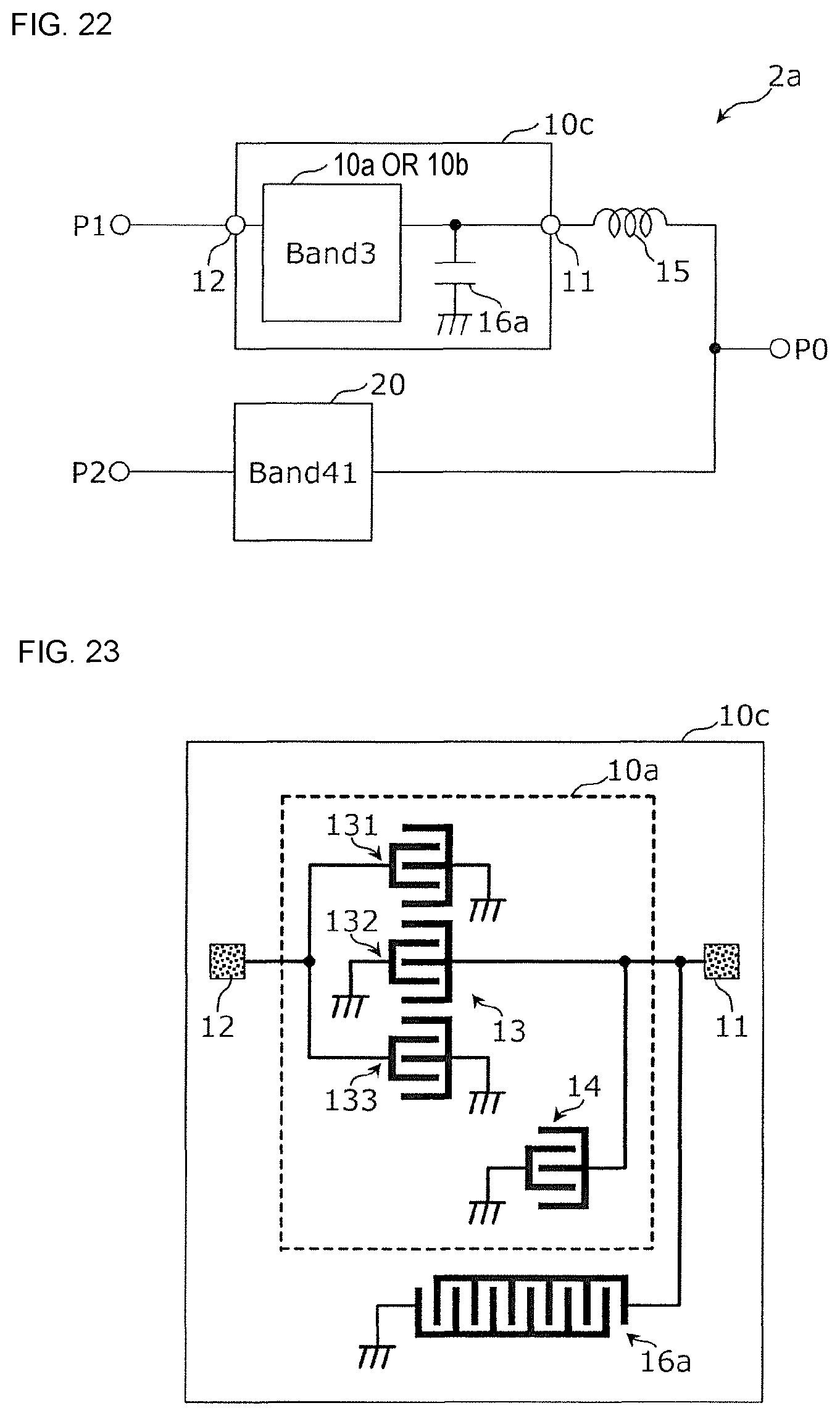 Patent US11777473 Figure 16 – Multiplexer, high-frequency front-end circuit, and communication device