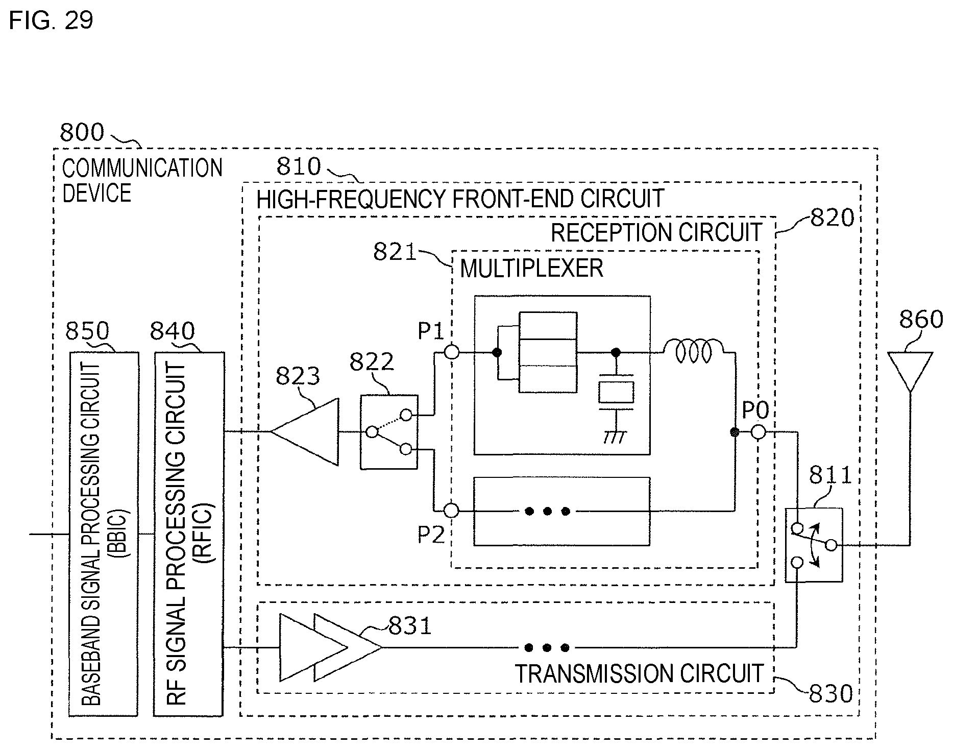 Patent US11777473 Figure 20 – Multiplexer, high-frequency front-end circuit, and communication device
