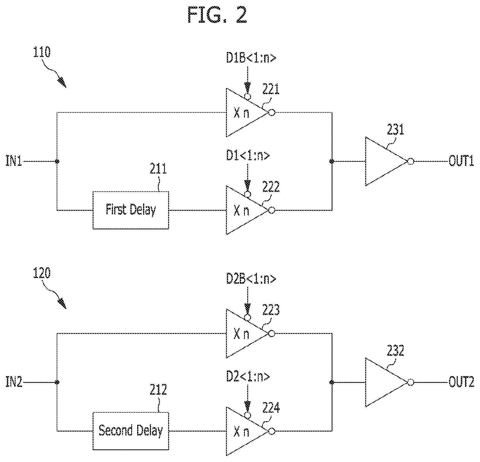 Patent US11777474 Figure 2 – Signal generation circuit having minimum delay, semiconductor apparatus using the same, and signal generation method