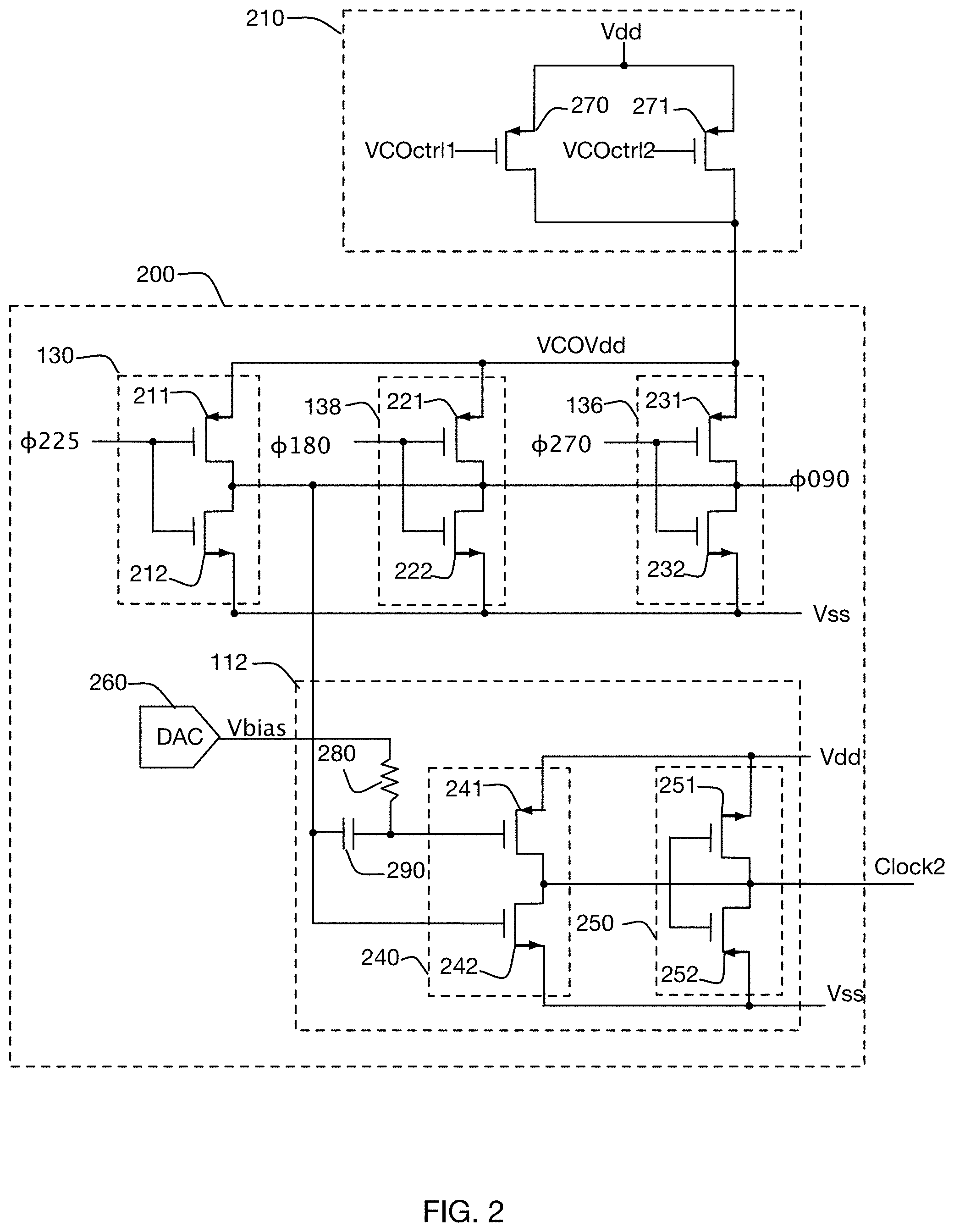 Patent US11777475 Figure 2 – Multiple adjacent slicewise layout of voltage-controlled oscillator