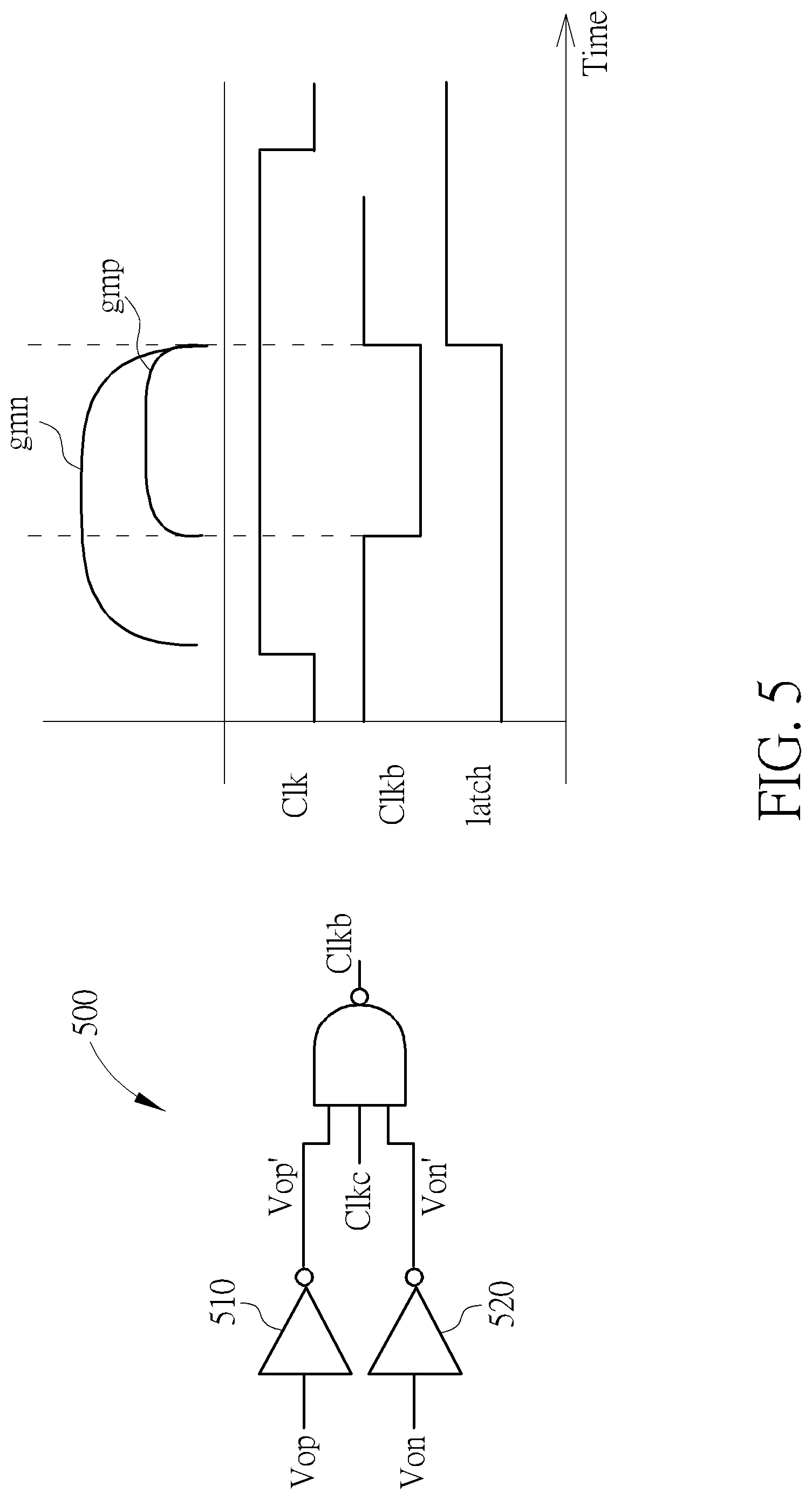 Patent US11777482 Figure 5 – Gain-boosted comparator