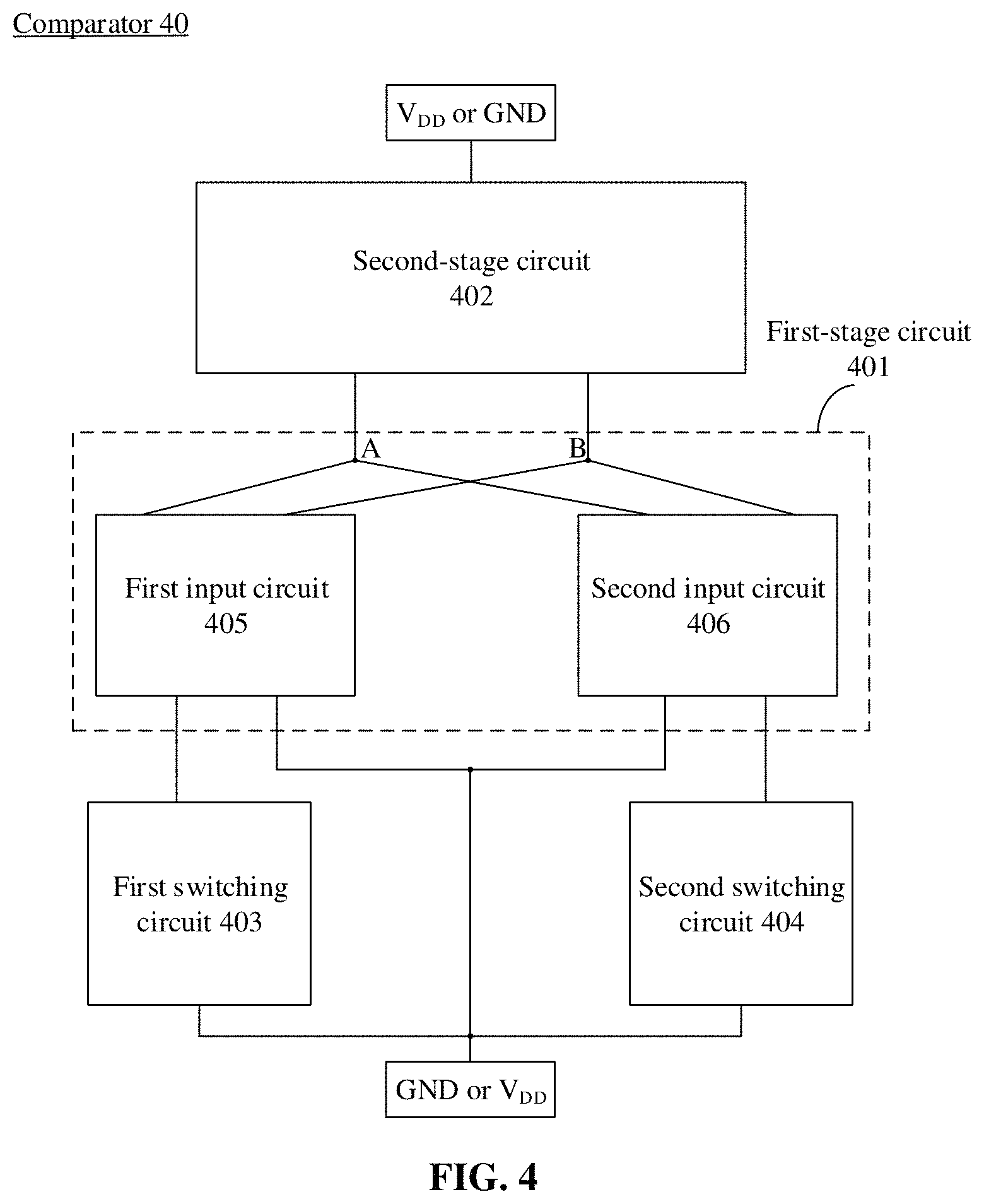 Patent US11777484 Figure 4 – Comparator and decision feedback equalization circuit