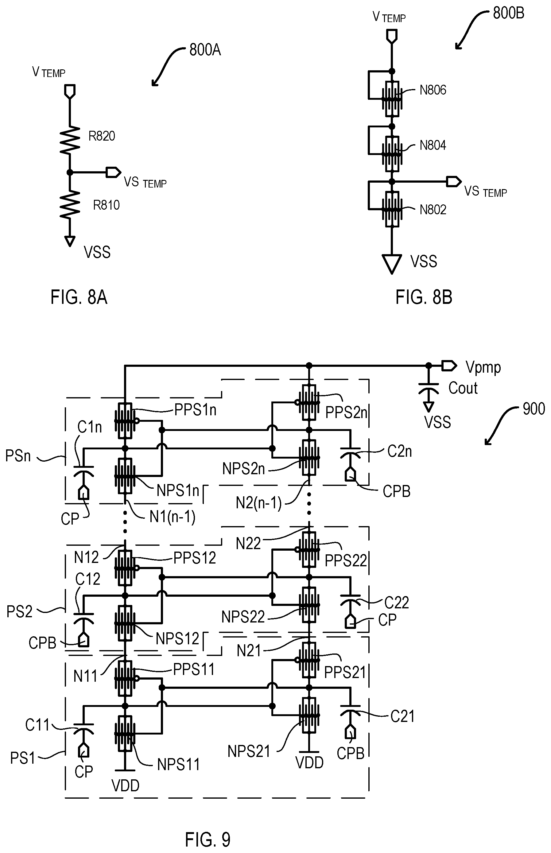 Patent US11777486 Figure 5 – Temperature sensor circuits for integrated circuit devices