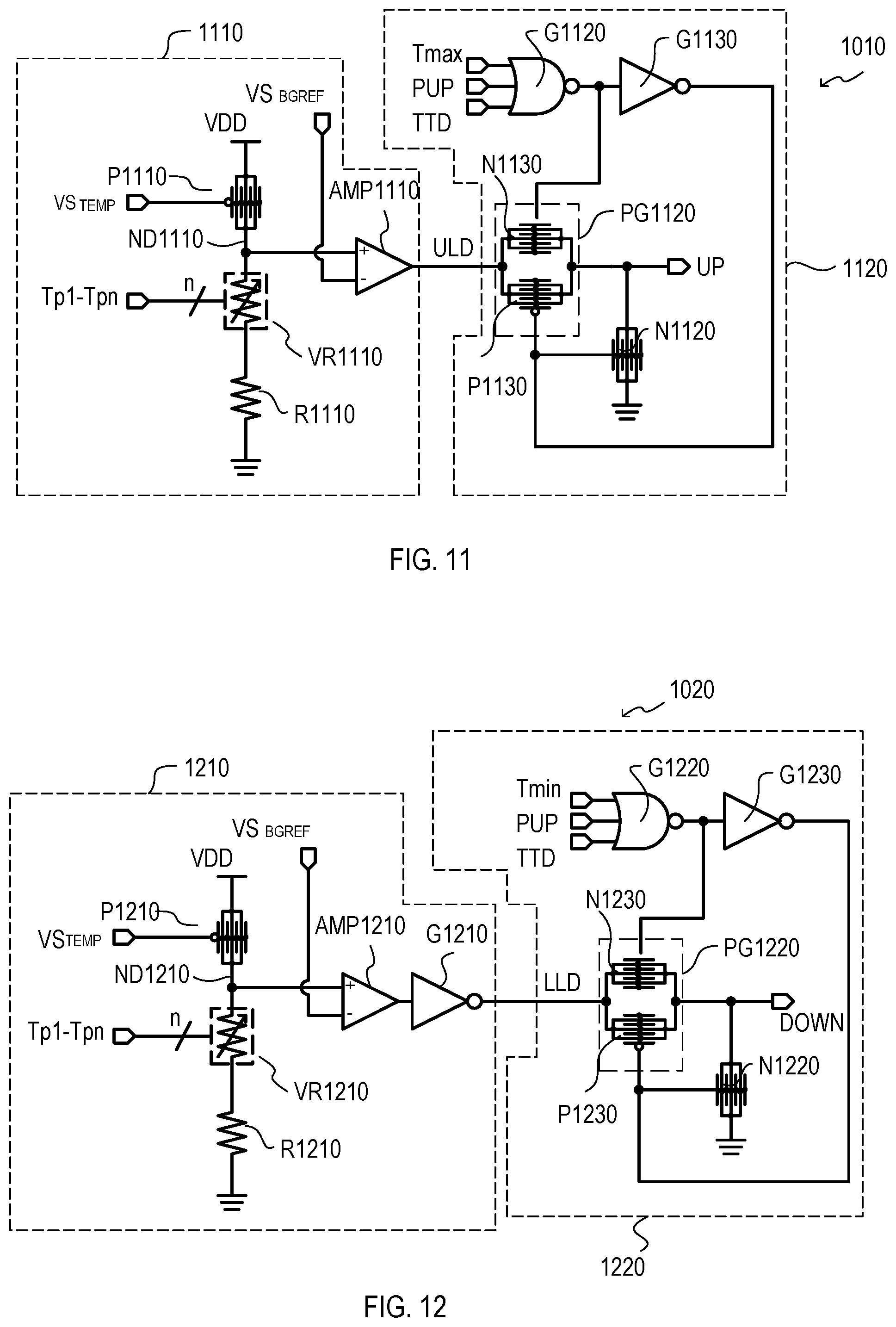 Patent US11777486 Figure 7 – Temperature sensor circuits for integrated circuit devices