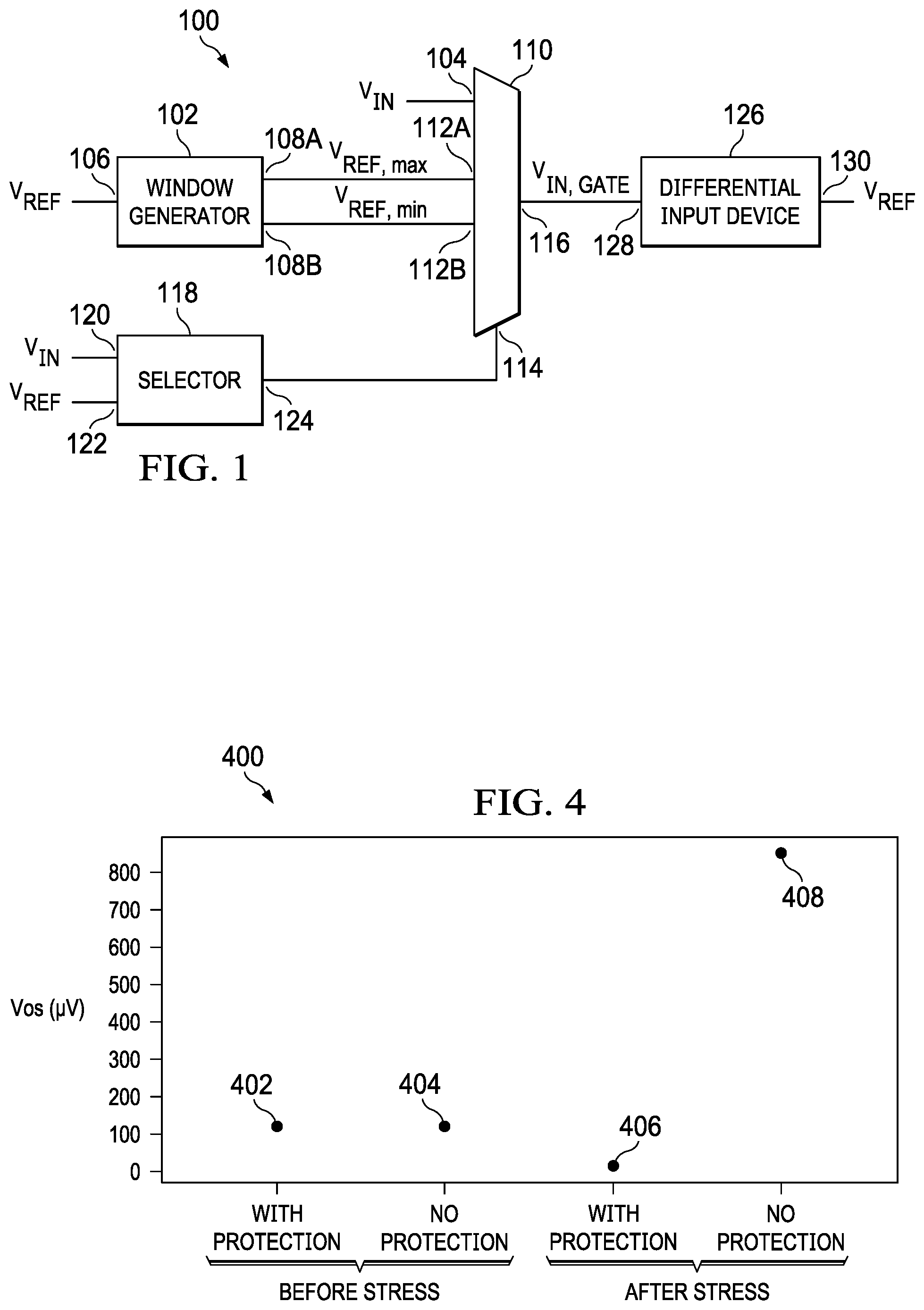 Patent US11777500 Figure 1 – NBTI protection for differential pairs
