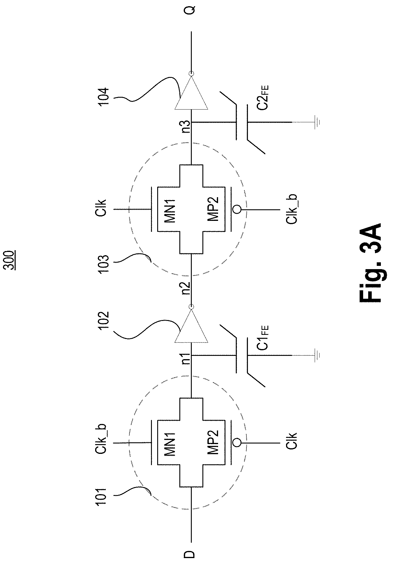 Patent US11777504 Figure 5 – Non-linear polar material based latch