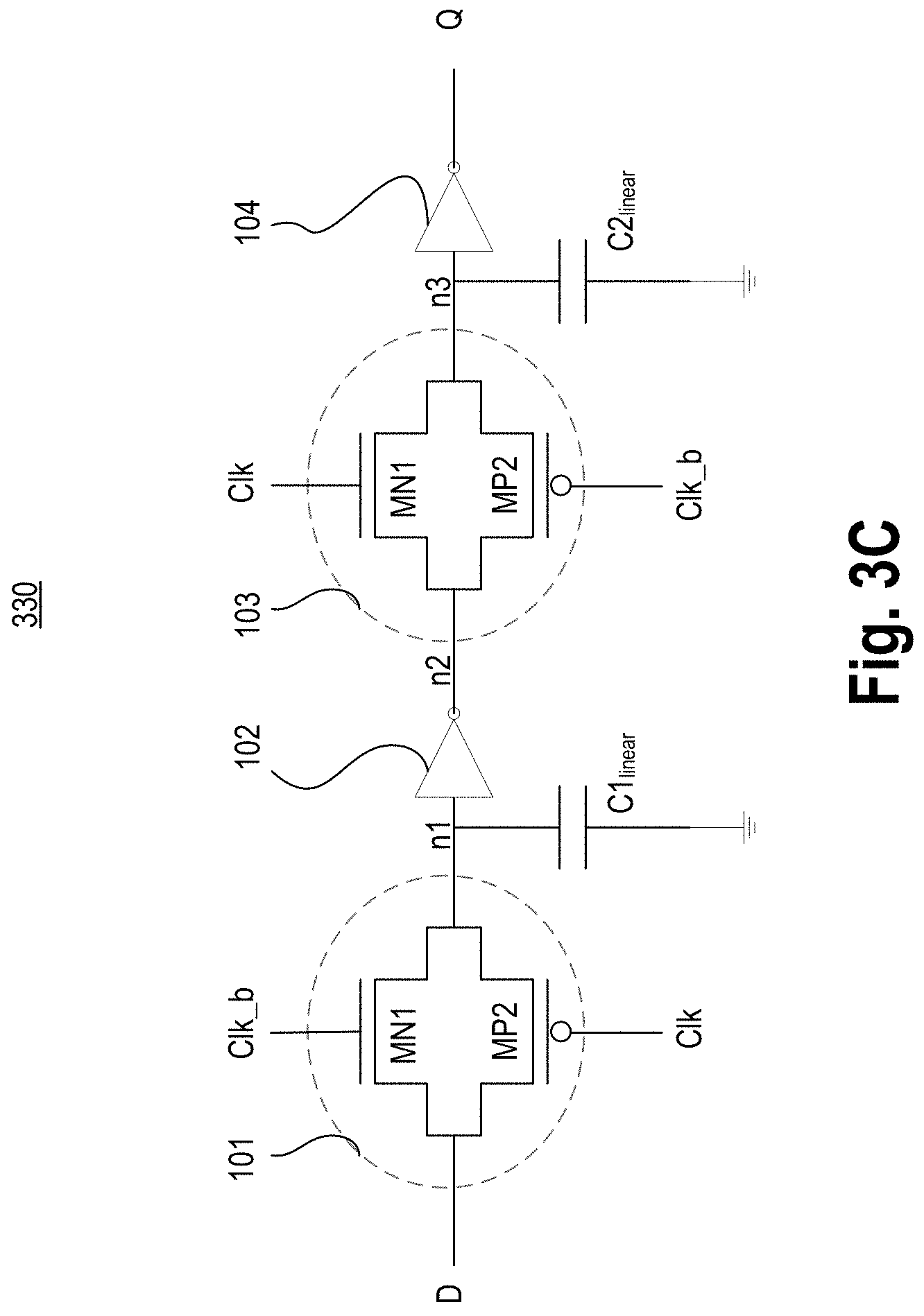 Patent US11777504 Figure 7 – Non-linear polar material based latch