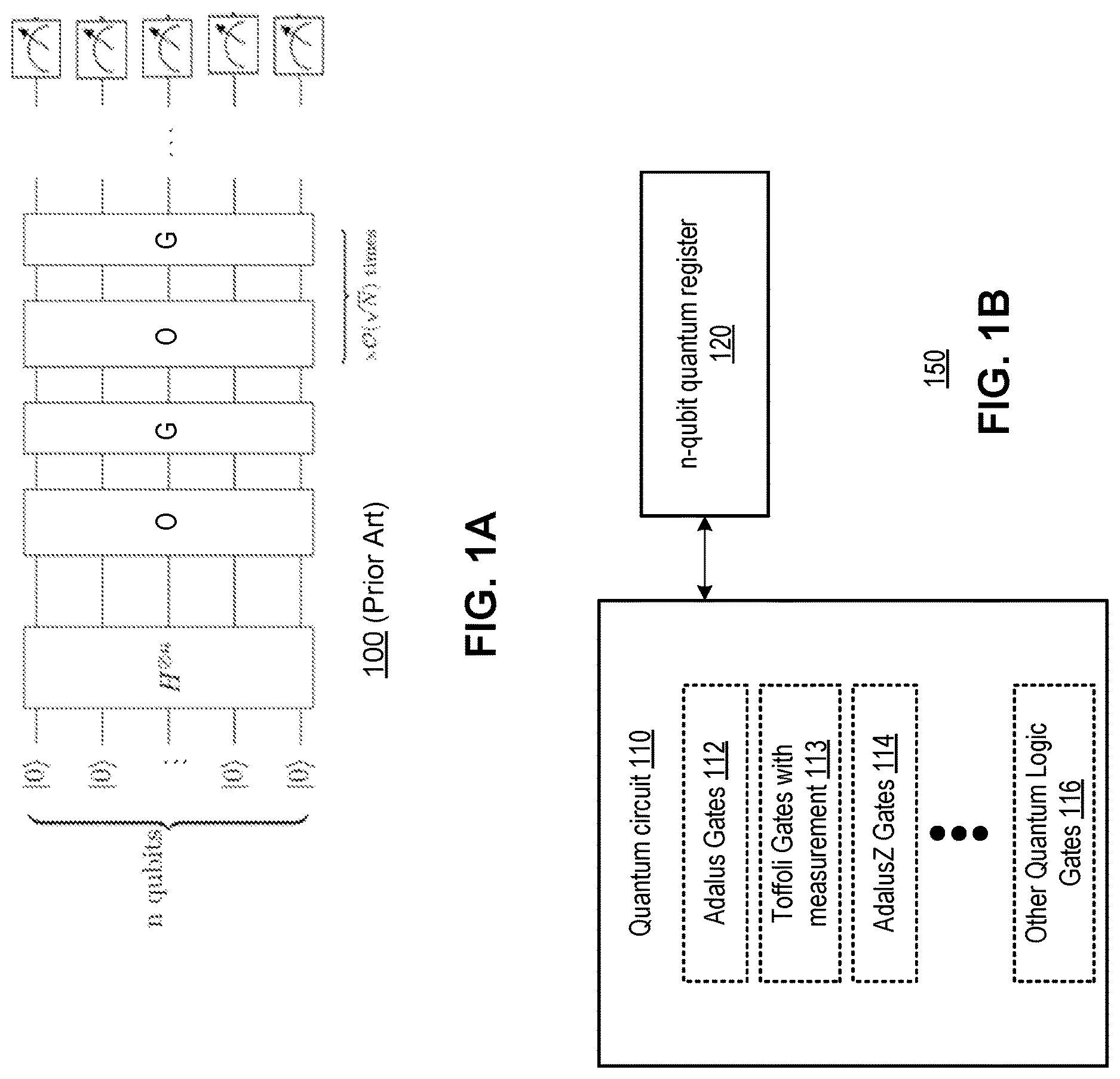 Patent US11777505 — Controllable quantum logic gates and methods for use therewith — Figure 1