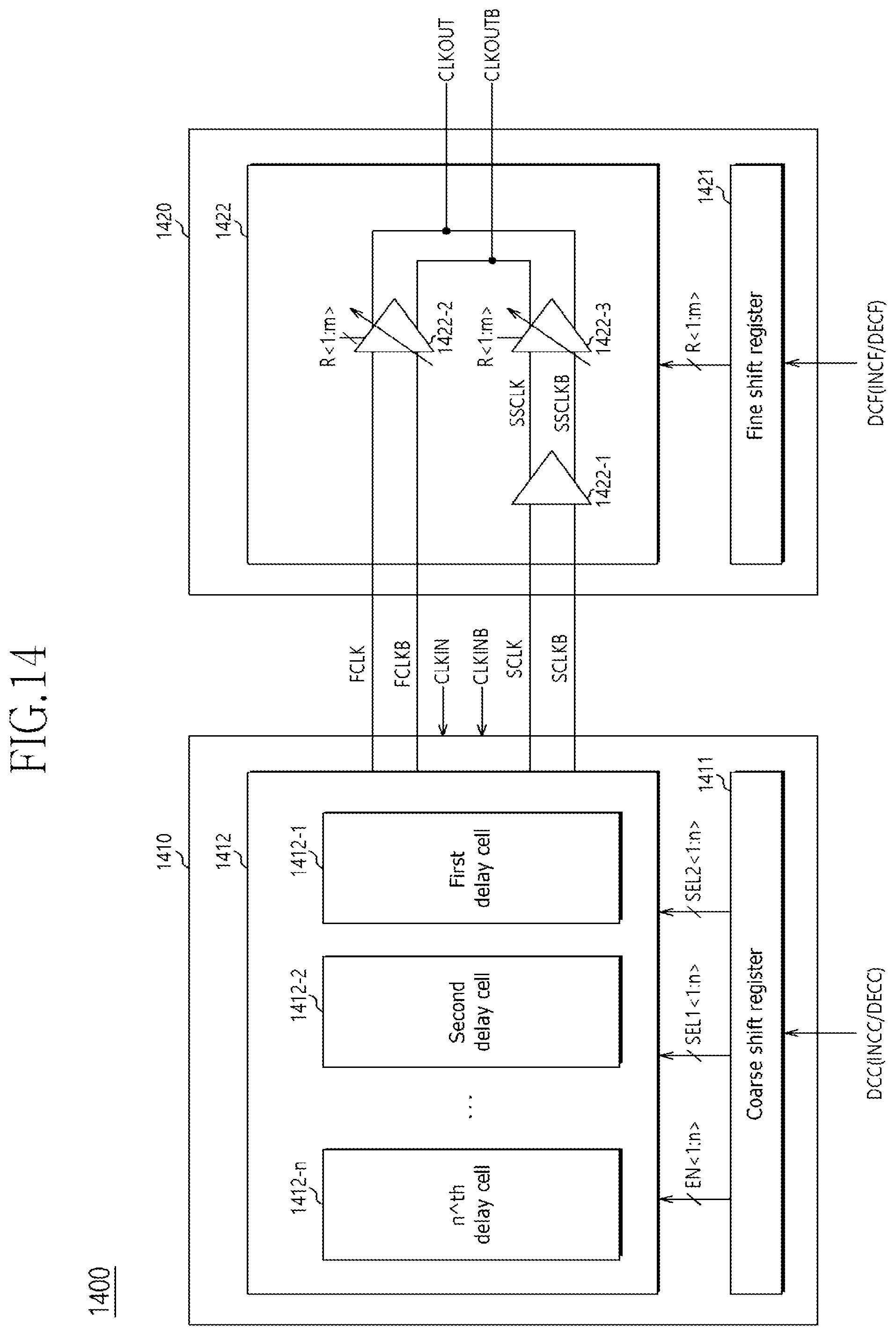 Patent US11777506 Figure 14 – Clock generation circuit and semiconductor apparatus using the clock generation circuit