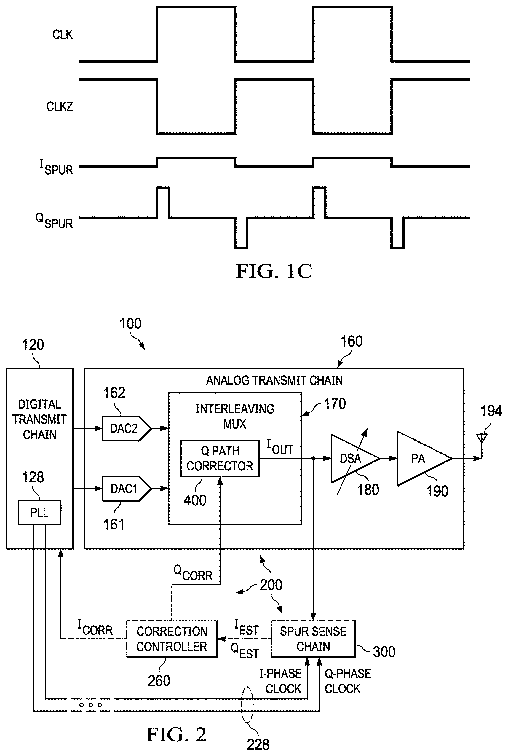 Patent US11777513 Figure 2 – F DAC /2 spur estimation and correction