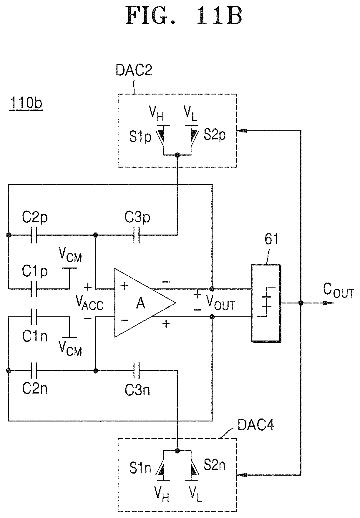 Patent US11777514 Figure 13 – Front-end circuit performing analog-to-digital conversion and touch processing circuit including the same