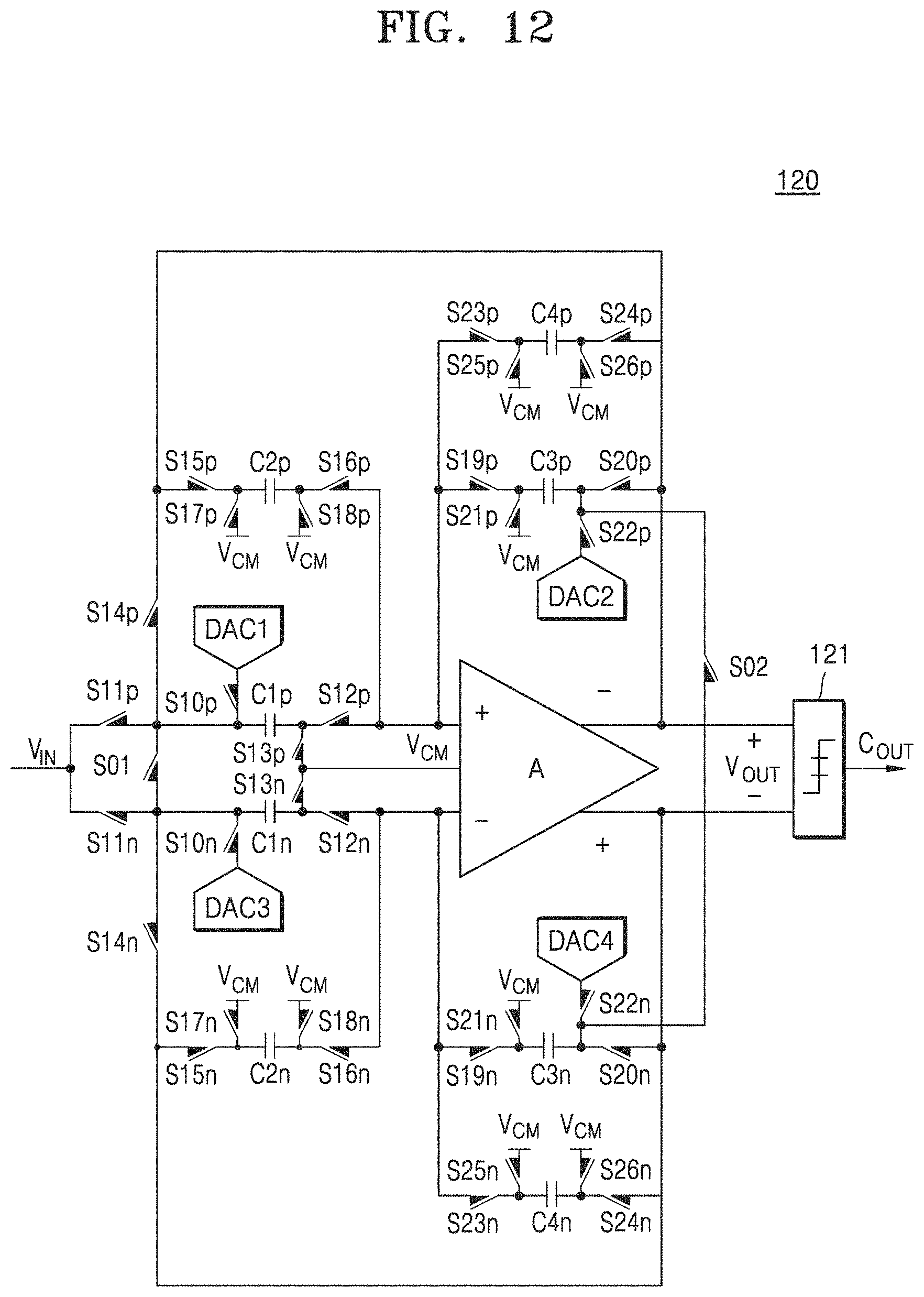 Patent US11777514 Figure 14 – Front-end circuit performing analog-to-digital conversion and touch processing circuit including the same