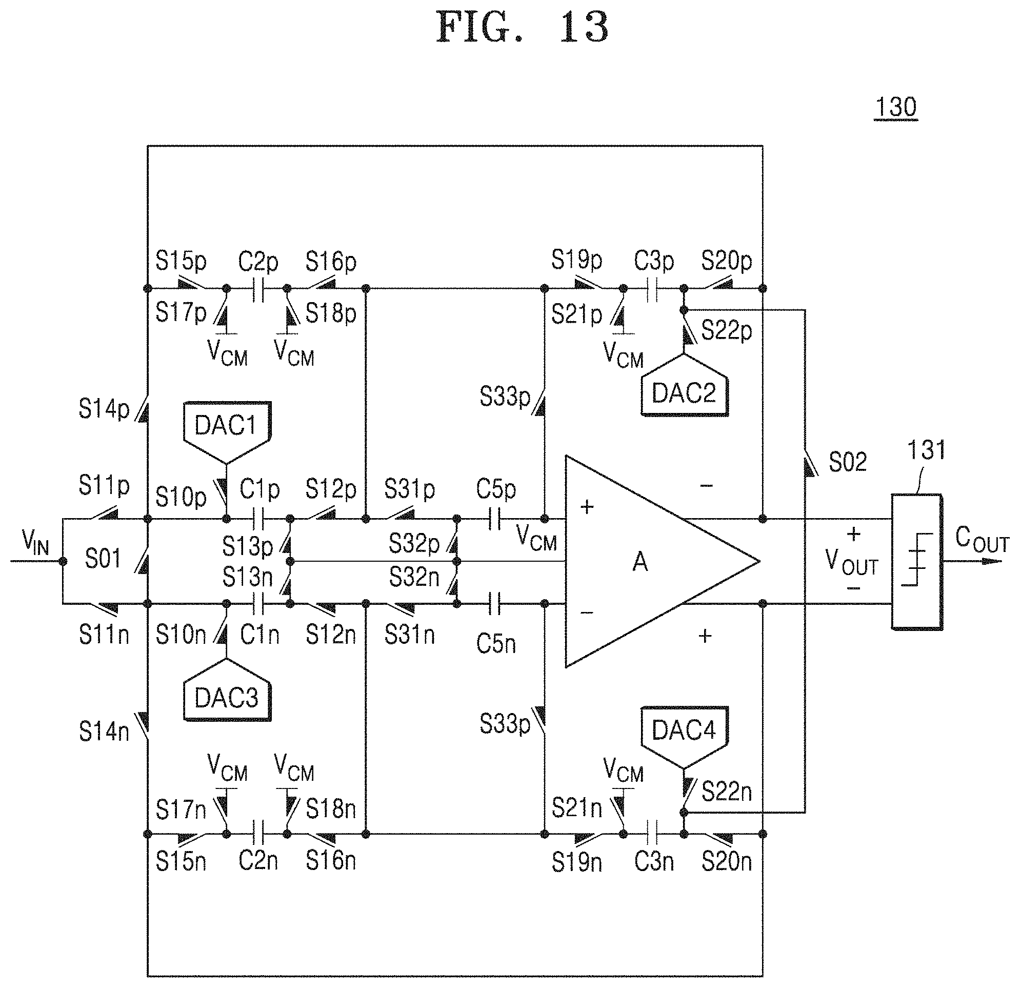 Patent US11777514 Figure 15 – Front-end circuit performing analog-to-digital conversion and touch processing circuit including the same