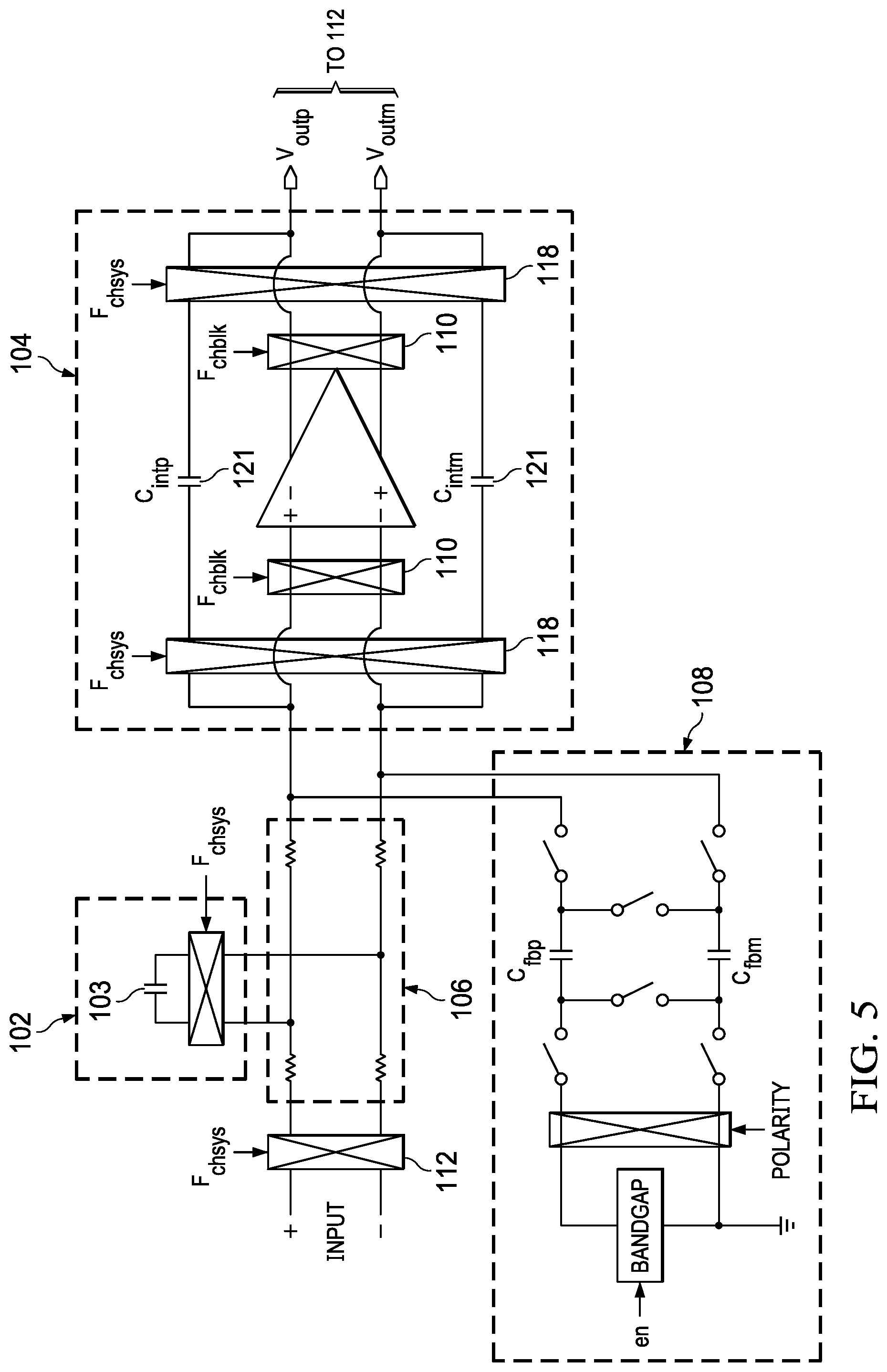 Patent US11777516 Figure 5 – Sigma-delta modulator with residue converter for low-offset measurement system