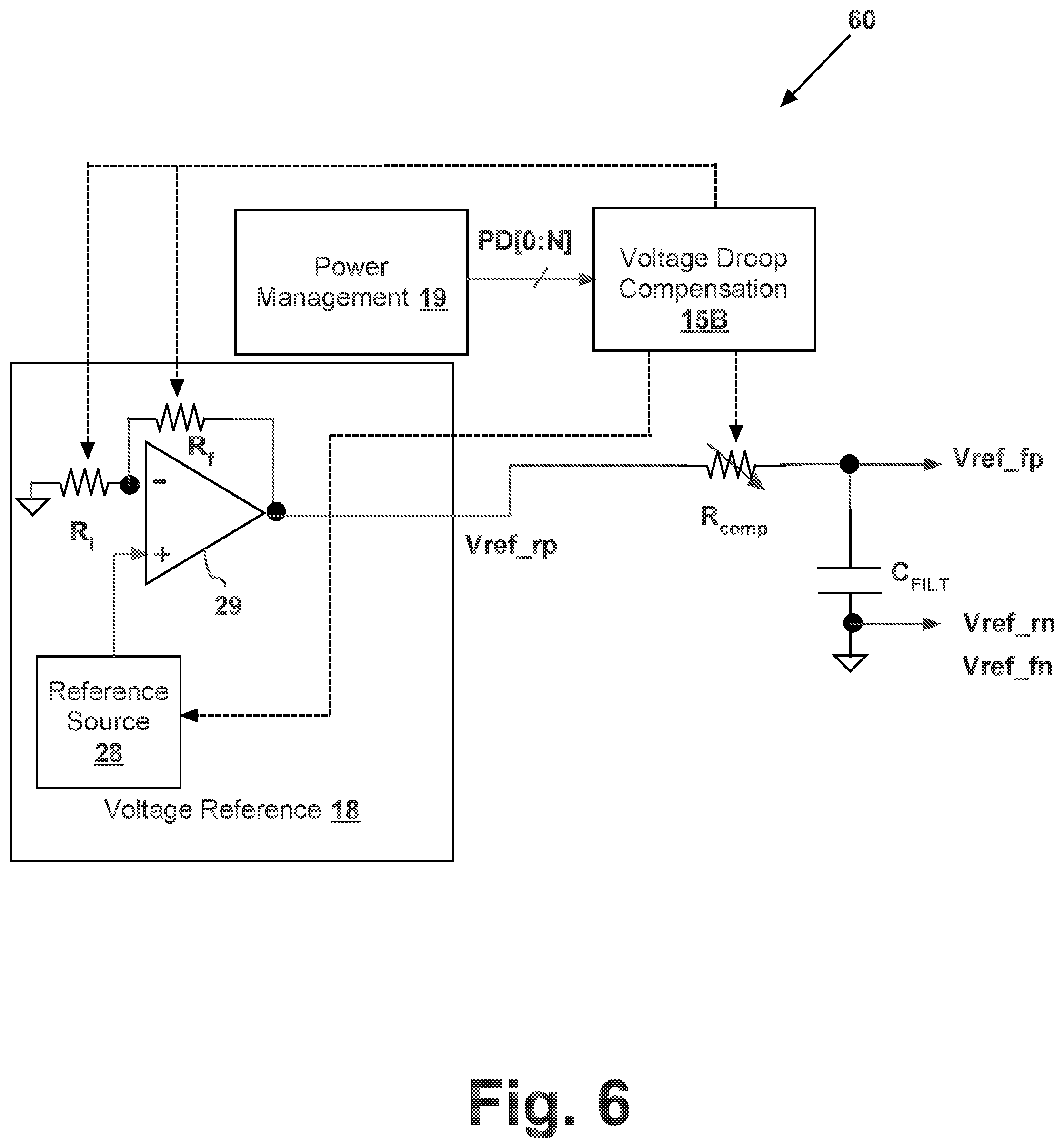 Patent US11777517 Figure 6 – Gain error reduction in switched-capacitor delta-sigma data converters sharing a voltage reference with a disabled data converter