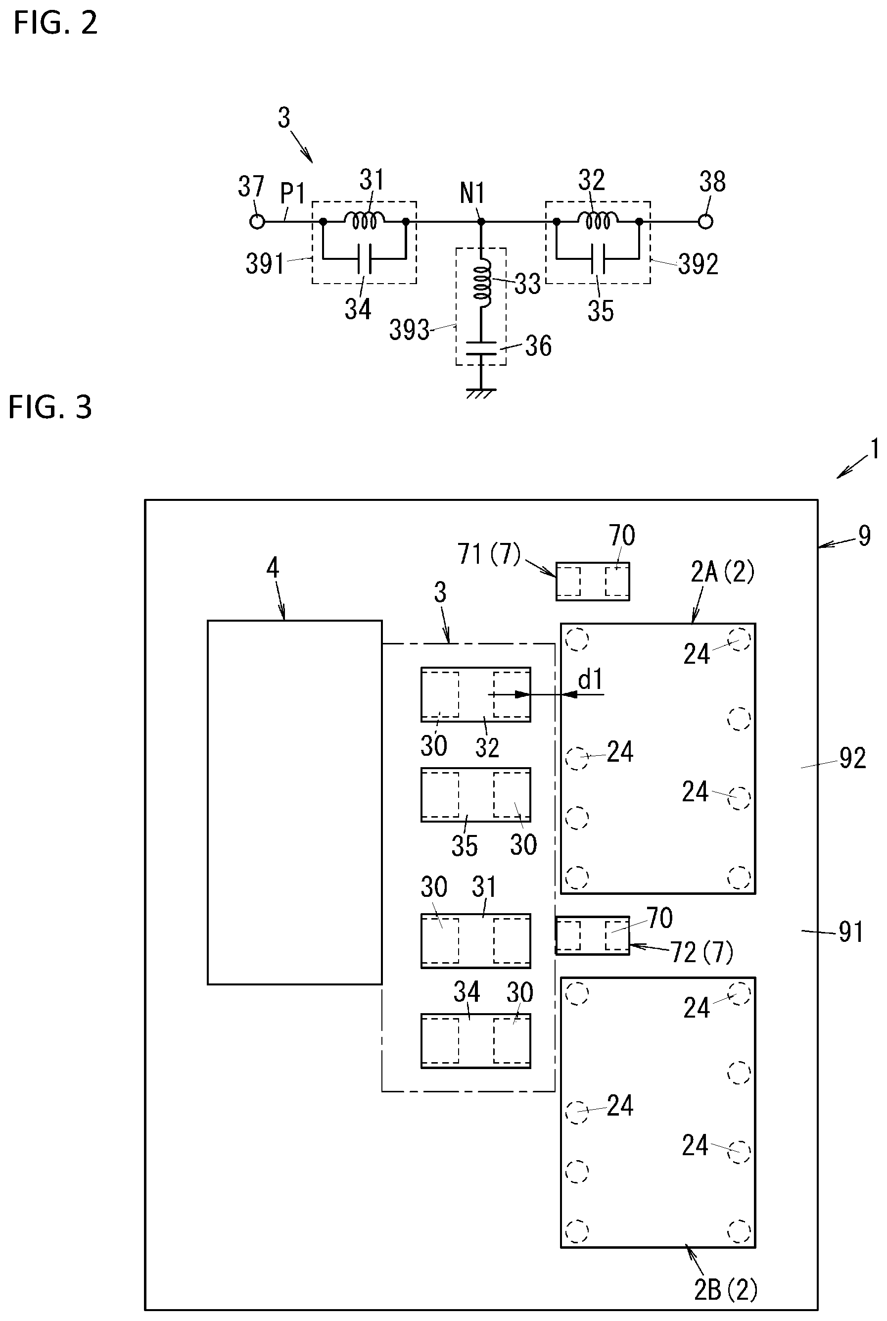 Patent US11777534 Figure 2 – Radio frequency module and communication device