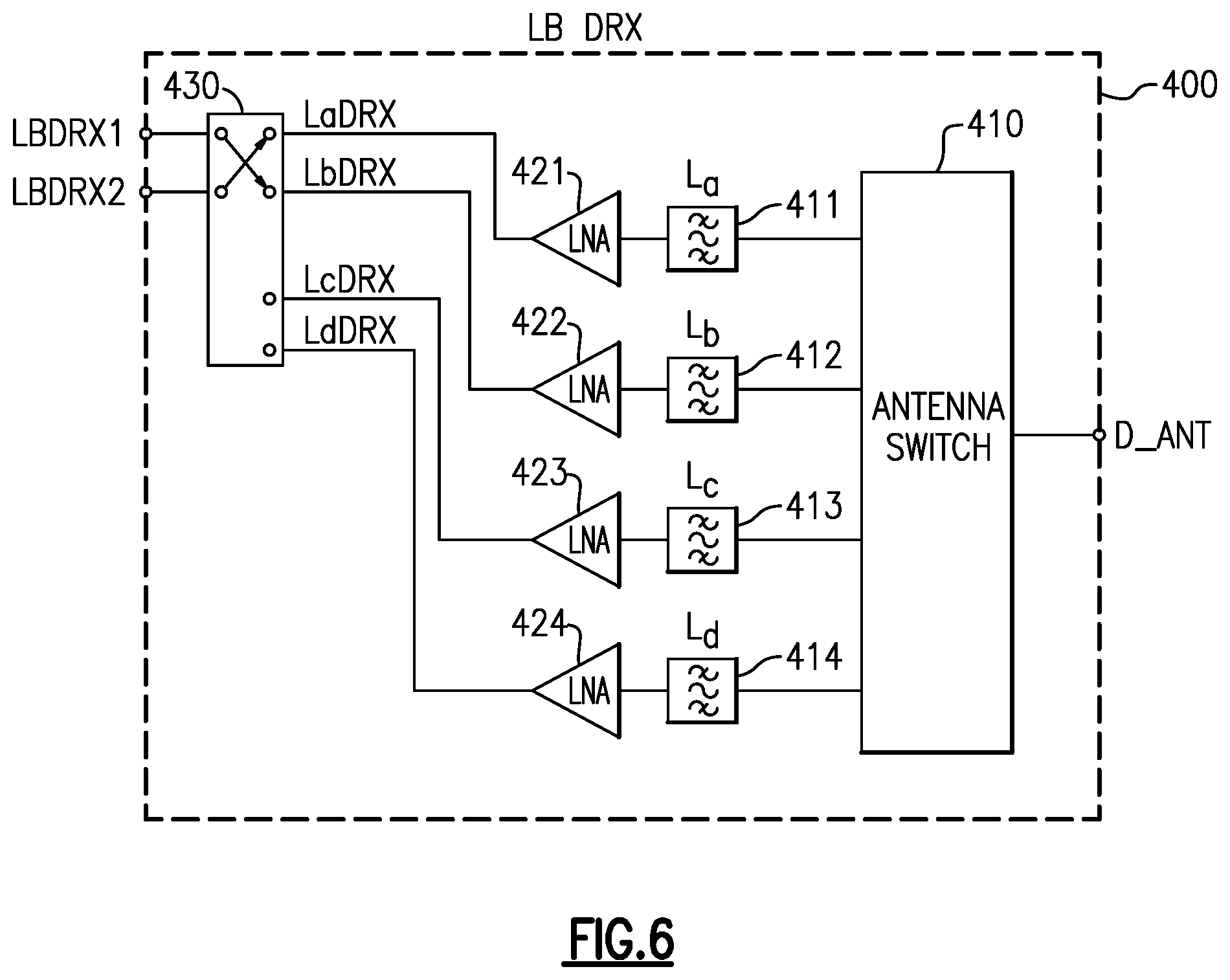 Patent US11777536 Figure 8 – Devices and methods for radio frequency front end systems