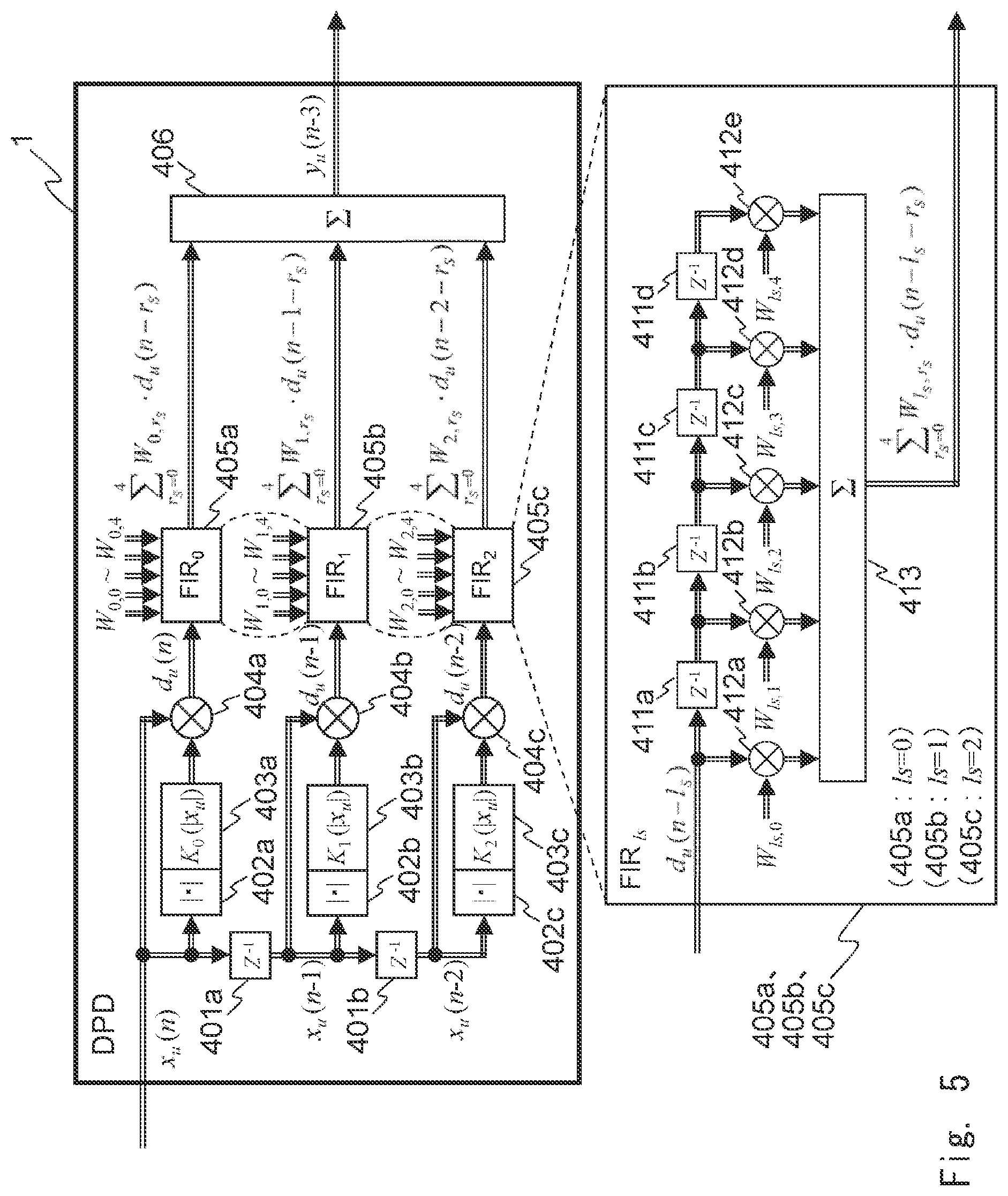 Patent US11777543 Figure 6 – Distortion compensation apparatus and distortion compensation method