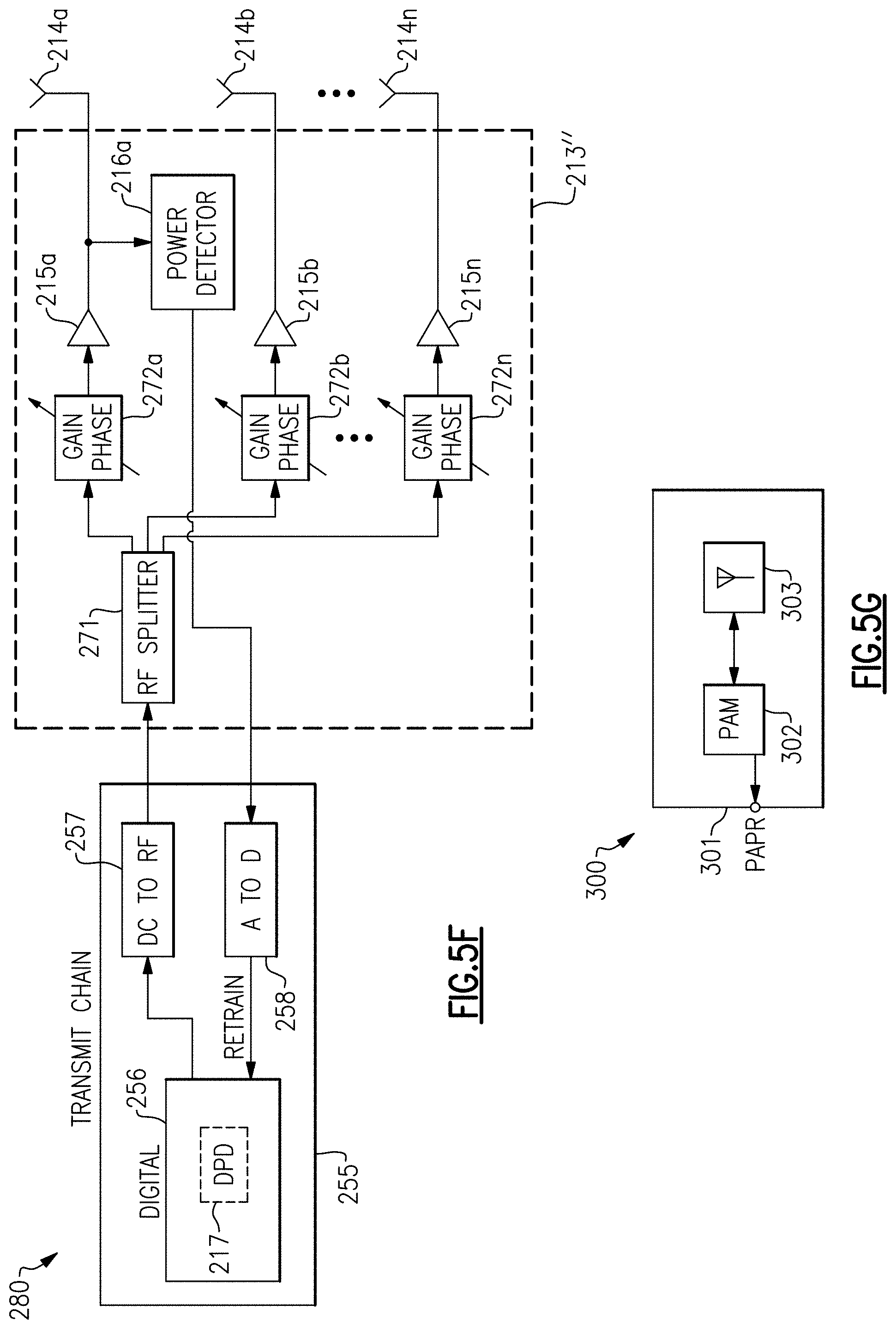Patent US11777544 Figure 11 – Power amplifier power detection for initiating retraining of digital pre-distortion