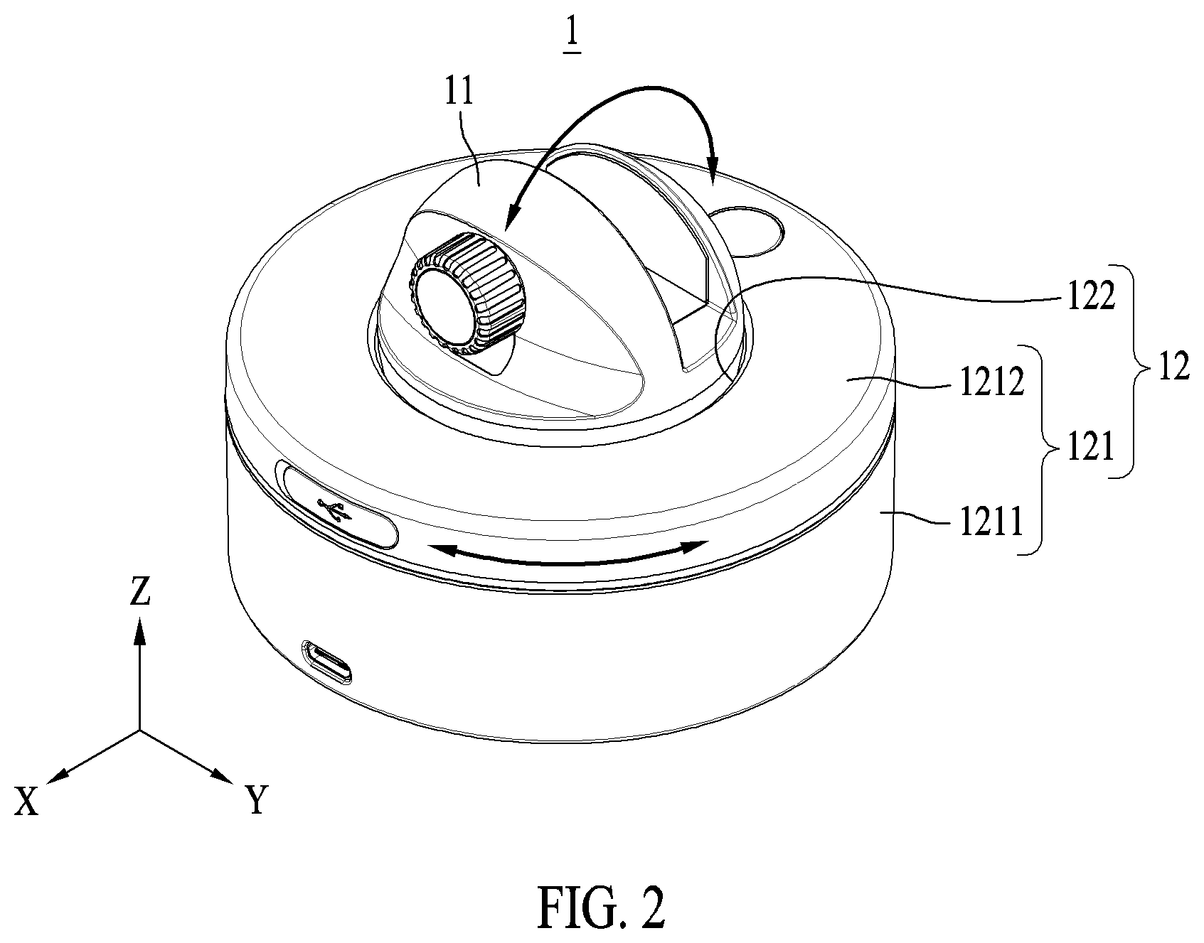 Patent US11777550 Figure 2 – Device cradle