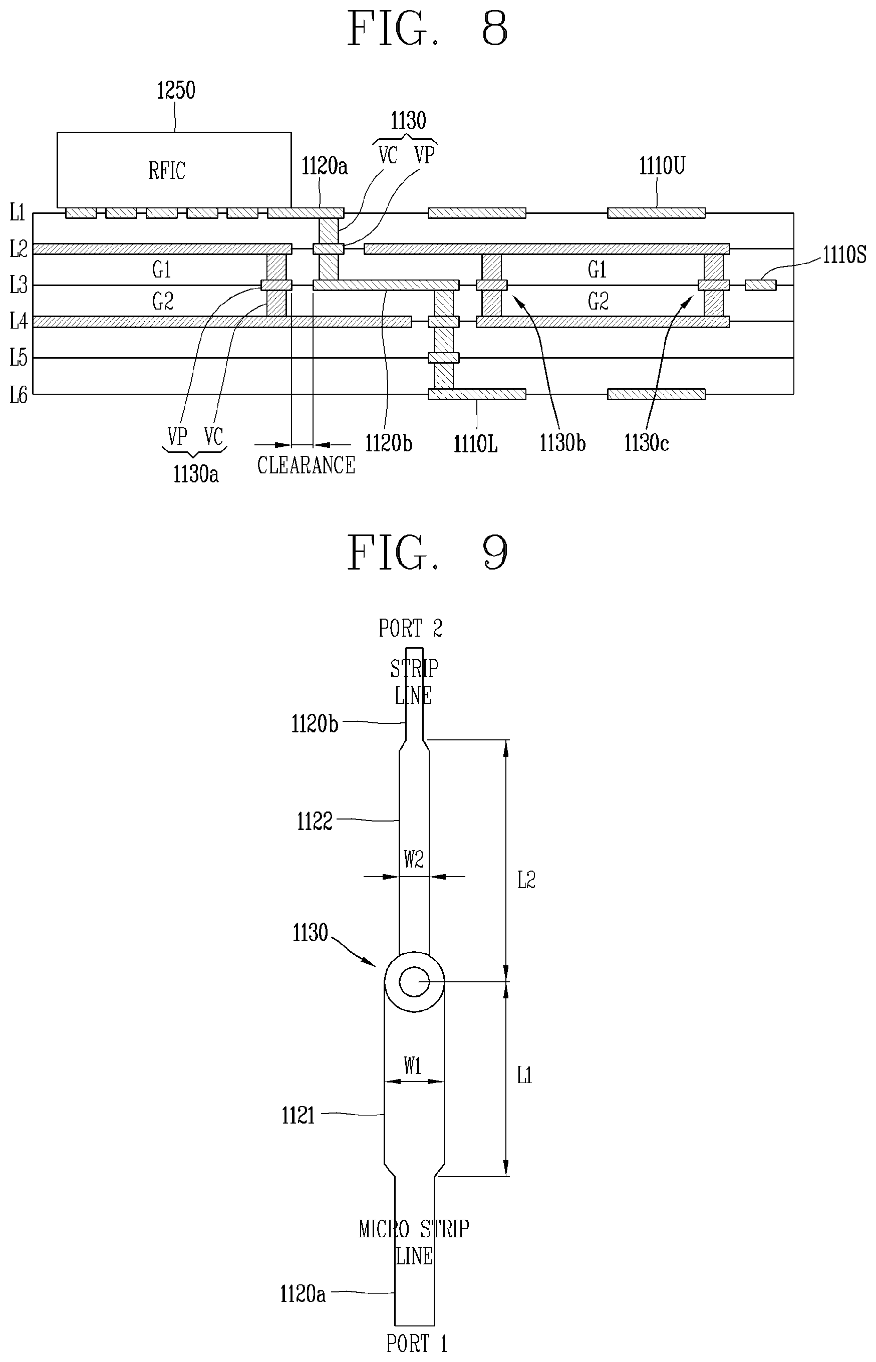 Patent US11777551 Figure 11 – Antenna module having multilayer impedance converter, and electronic device comprising same