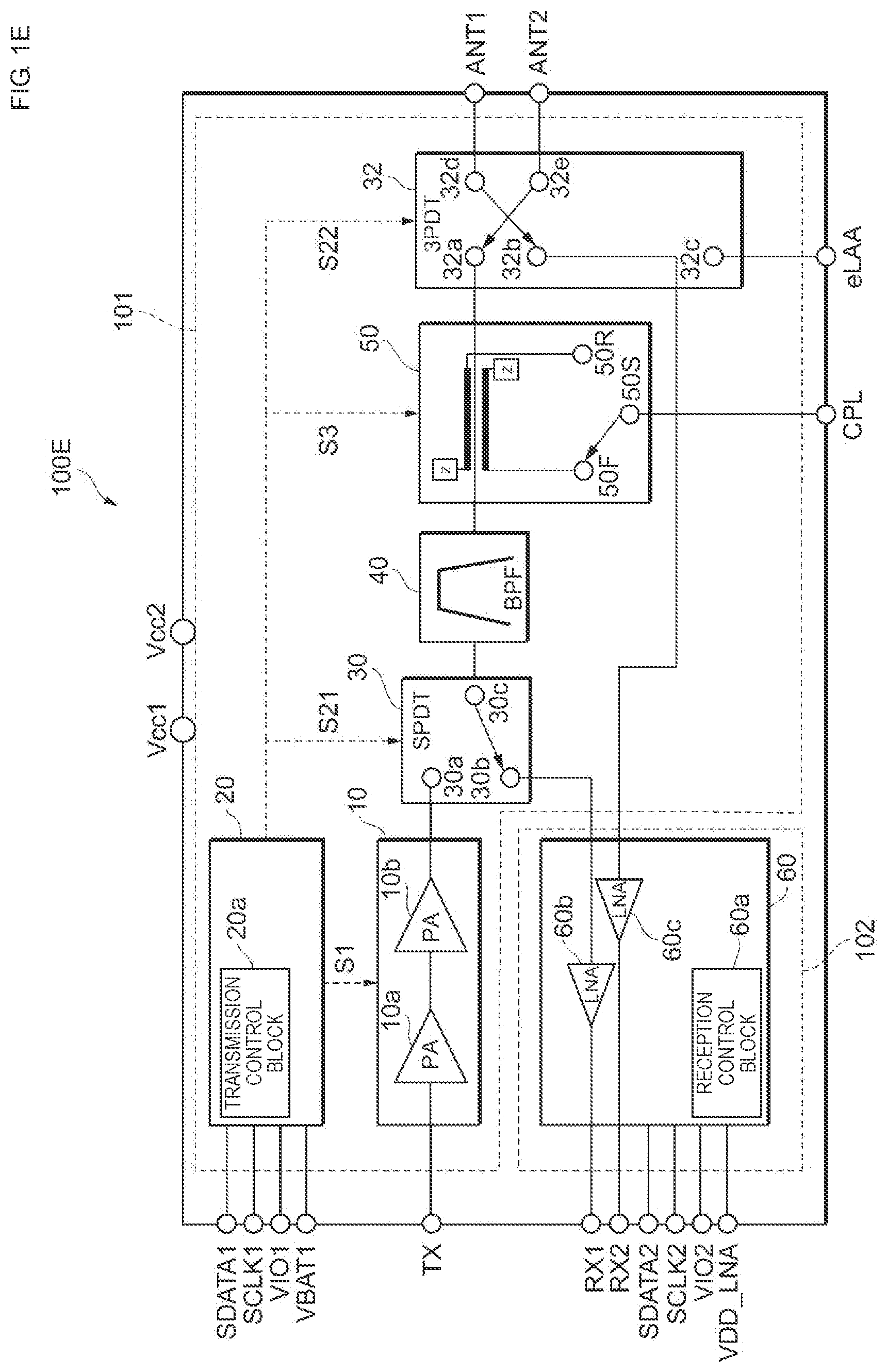 Patent US11777553 Figure 5 – High-frequency module
