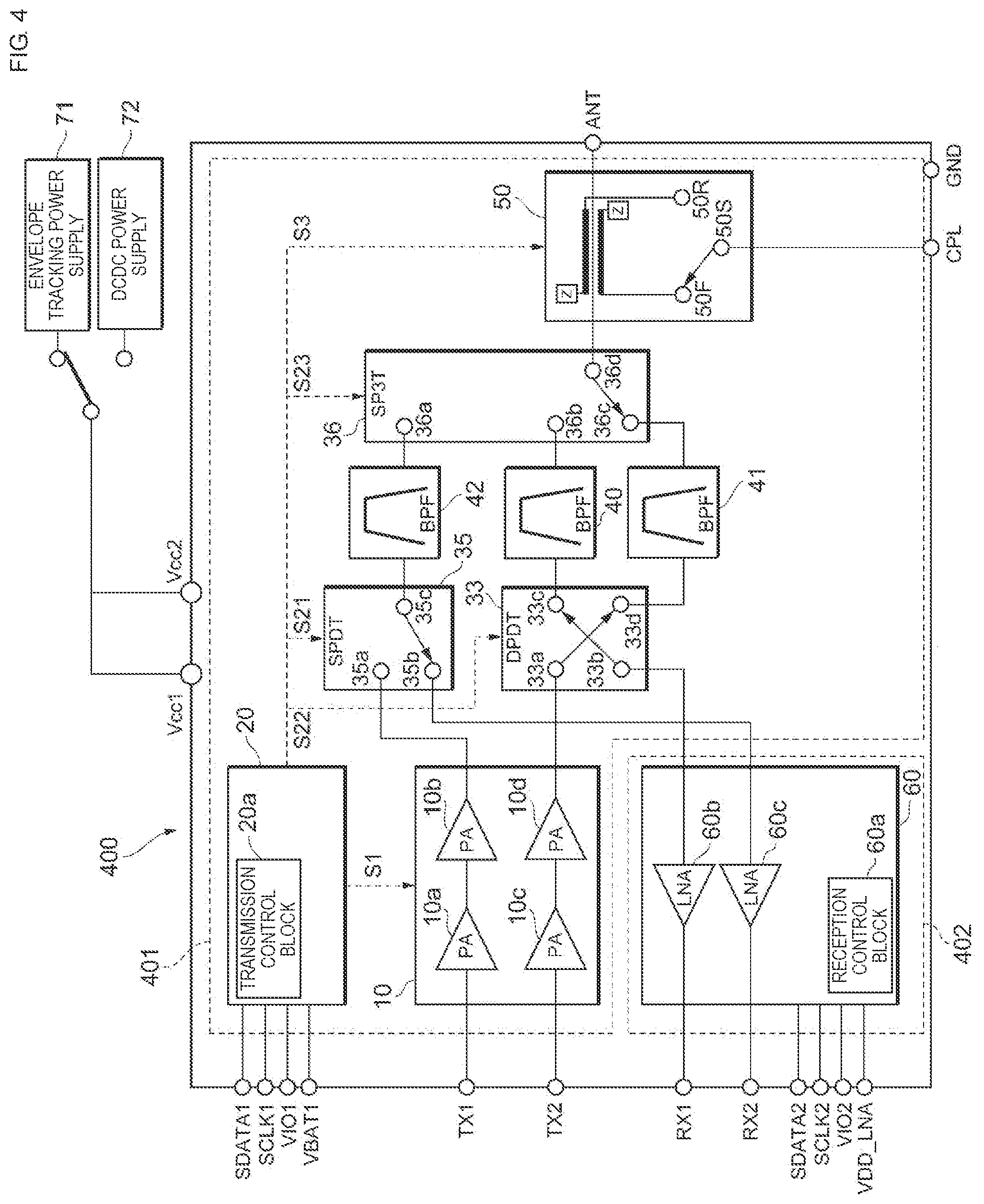 Patent US11777553 Figure 10 – High-frequency module