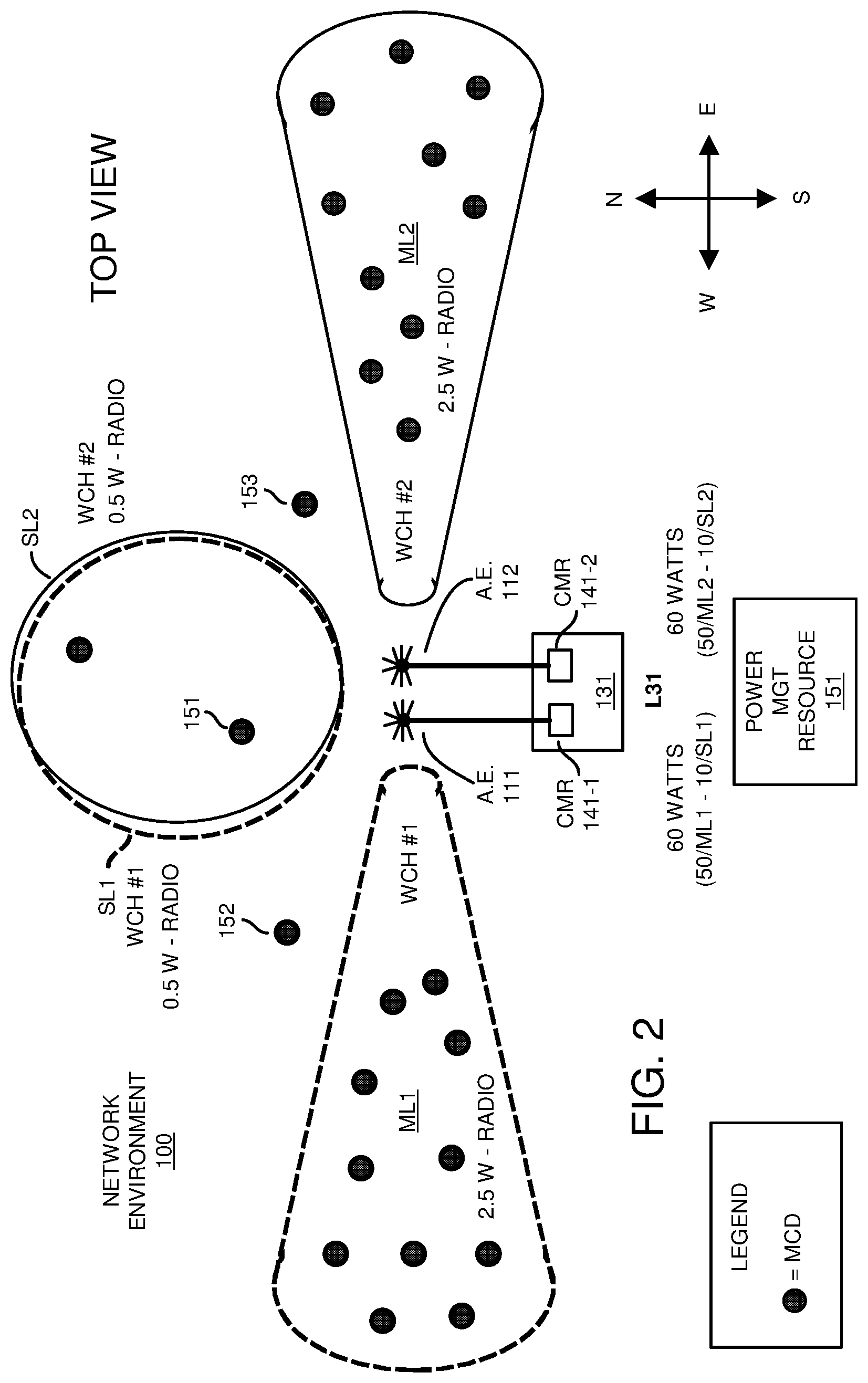 Patent US11777561 Figure 2 – Power budget control via beamforming in a wireless network