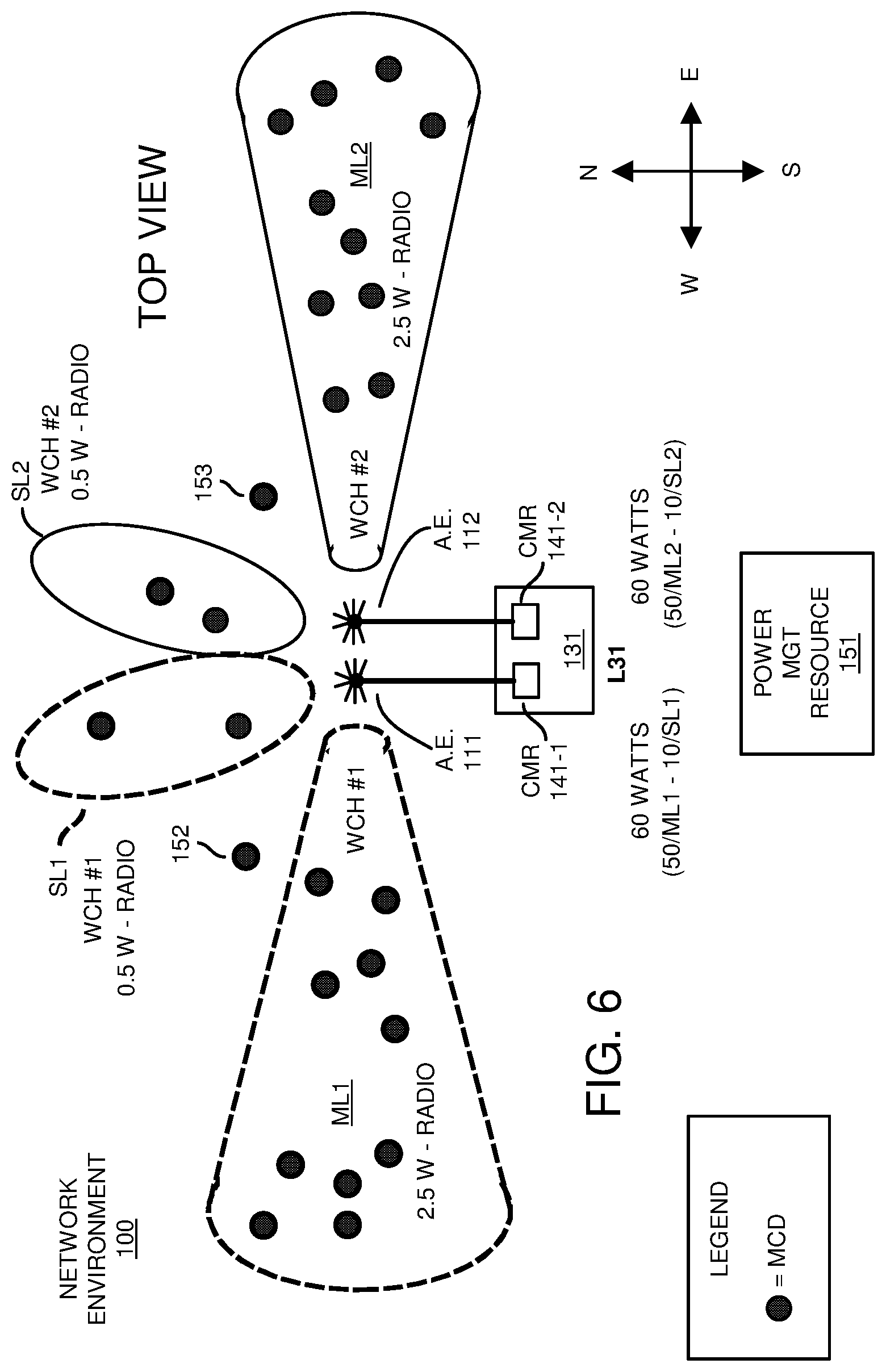 Patent US11777561 Figure 6 – Power budget control via beamforming in a wireless network