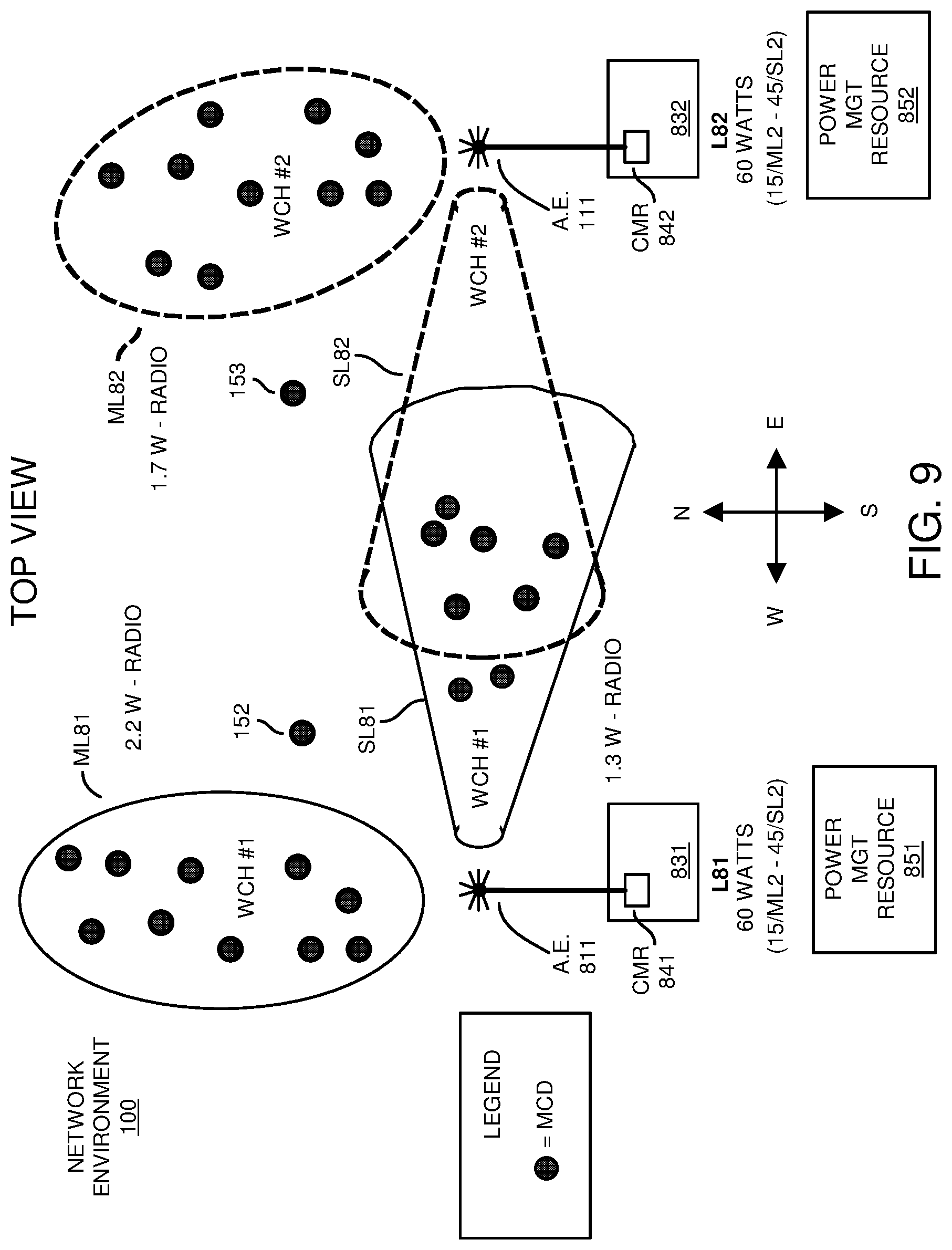Patent US11777561 Figure 9 – Power budget control via beamforming in a wireless network