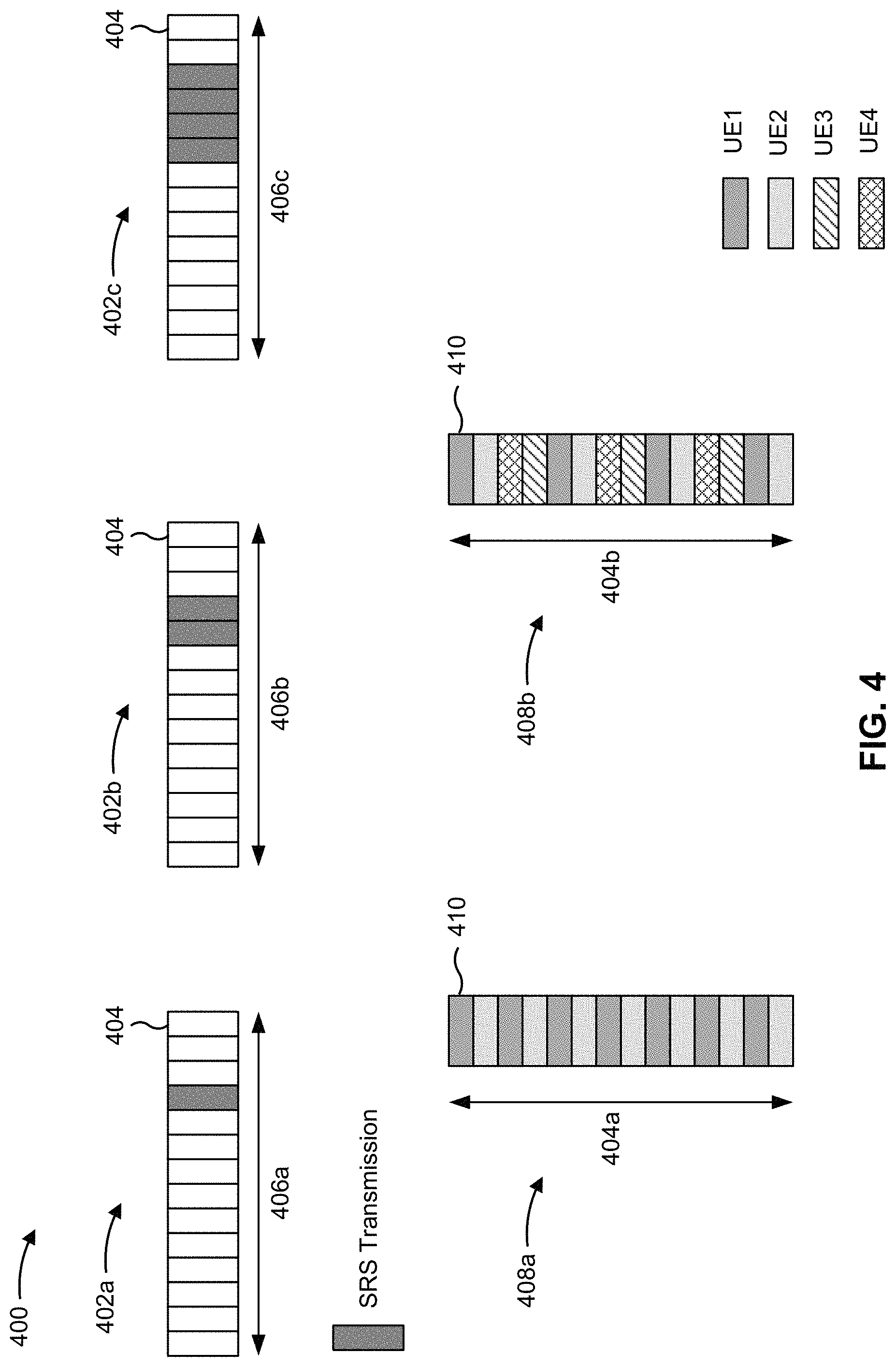 Patent US11777566 Figure 4 – Orthogonal time frequency space precoding of sounding reference signals