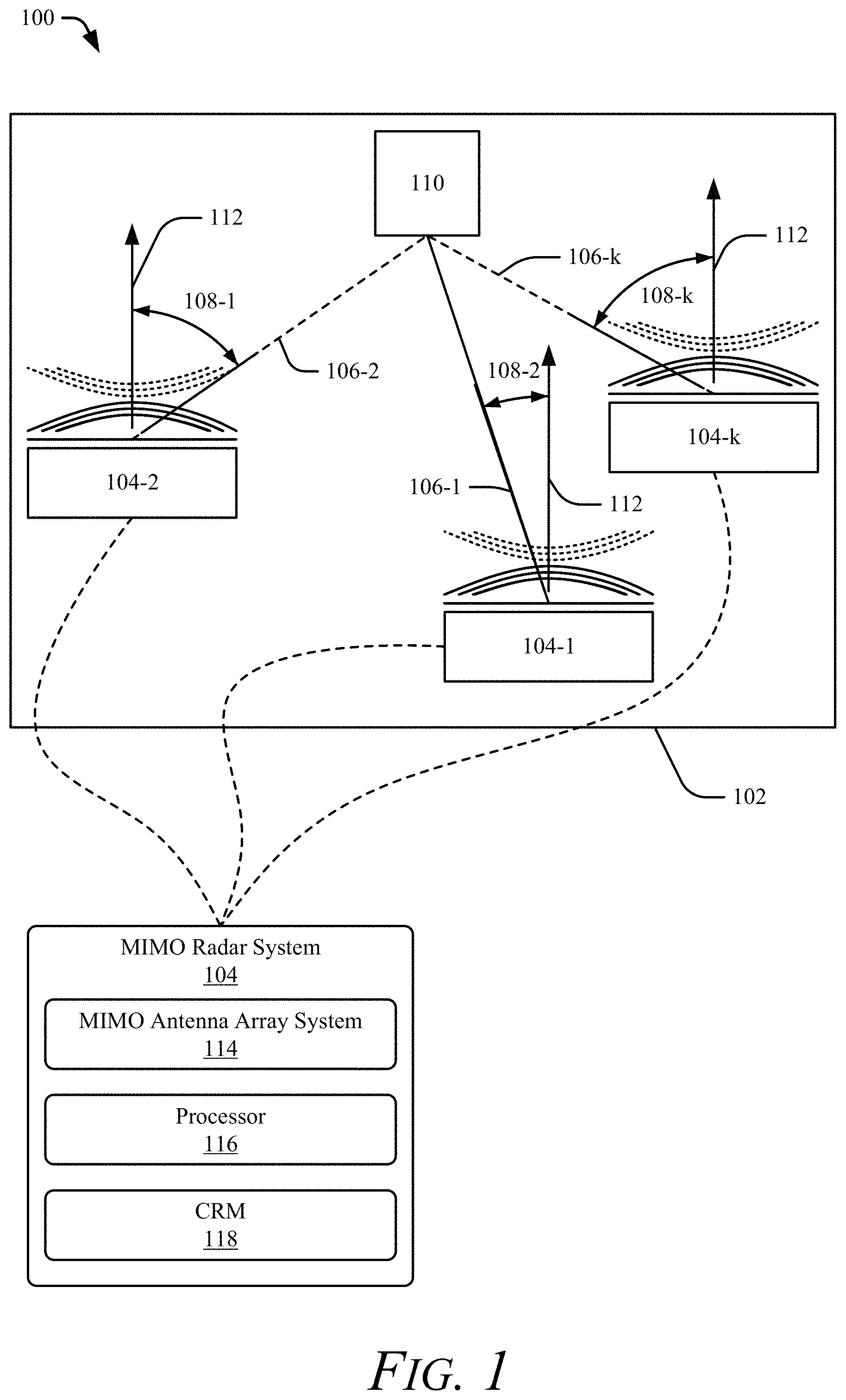 Patent US11777567 Figure 1 – Independent transmit and receive channel calibration for multiple-input multiple-output (MIMO) systems