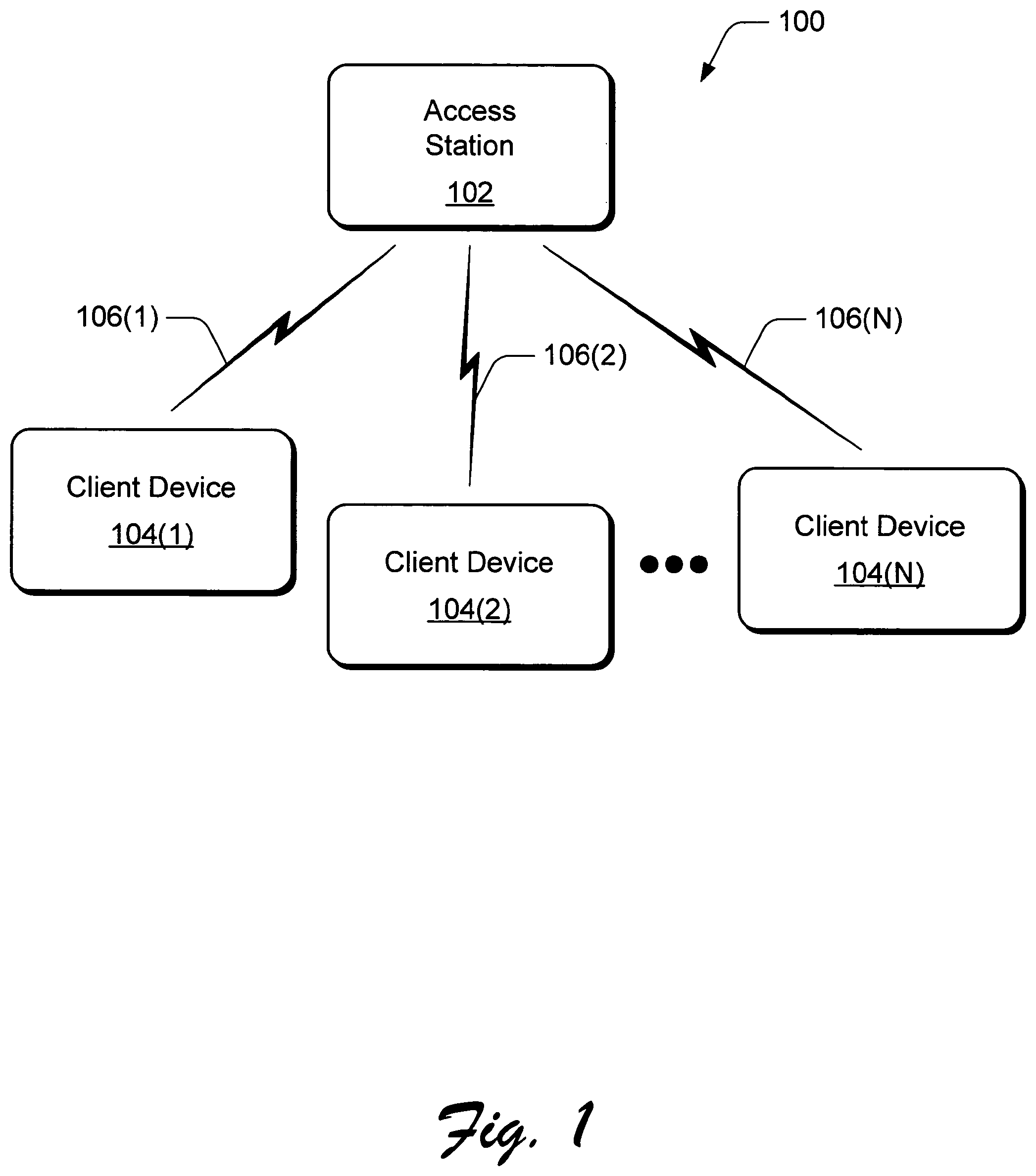 Patent US11777569 Figure 1 – Directed wireless communication