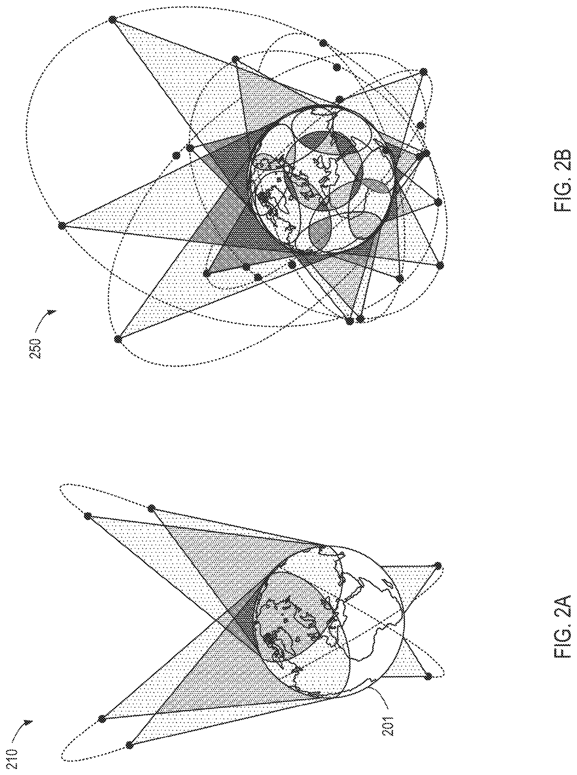Patent US11777595 Figure 3 – Non-geostationary satellite communications network architectures with mesh network edge data centers