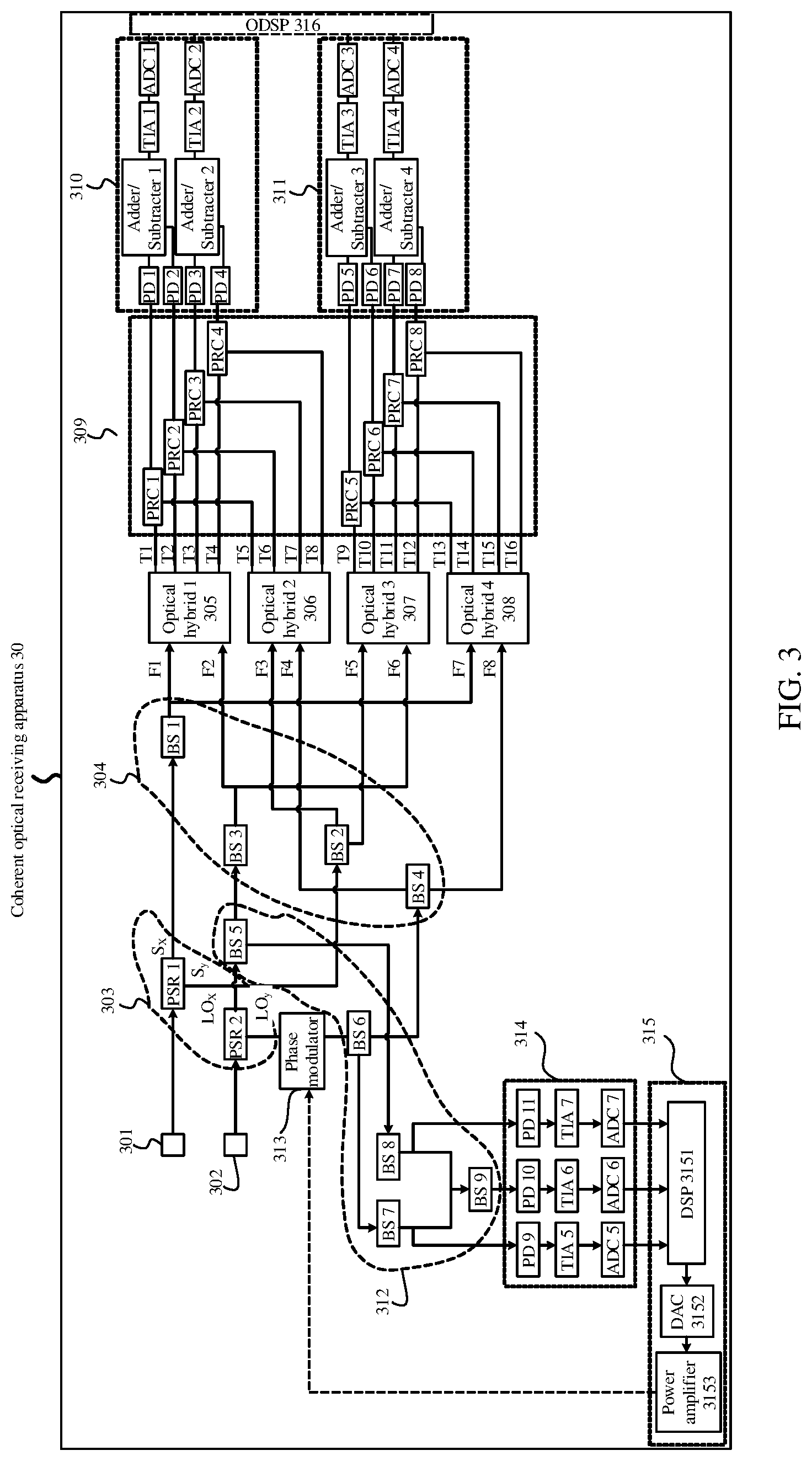 Patent US11777611 Figure 4 – Coherent optical receiving apparatus and optical system that uses coherent optical receiving apparatus