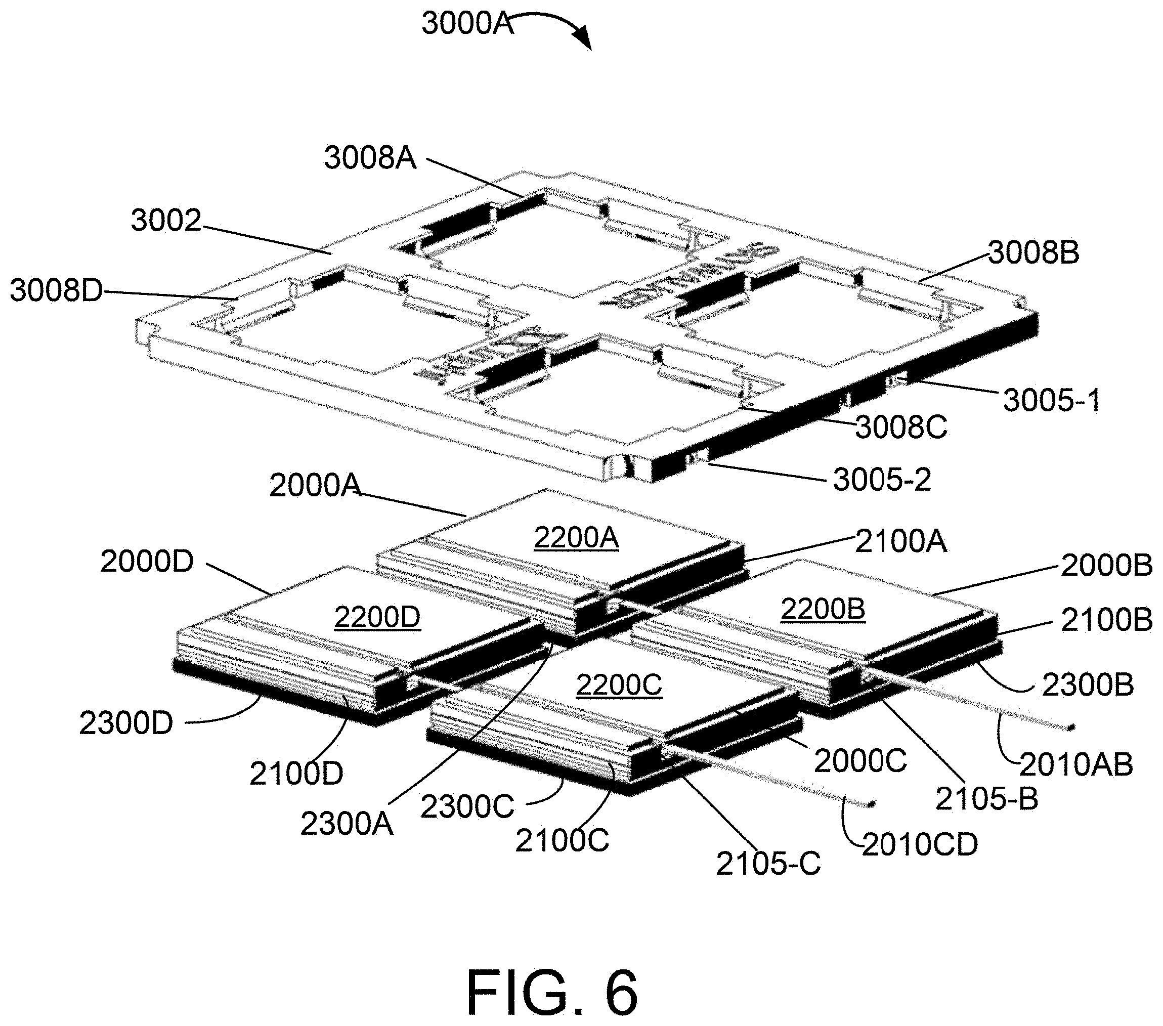 Patent US11777631 Figure 6 – In-packaged multi-channel light engine on single substrate