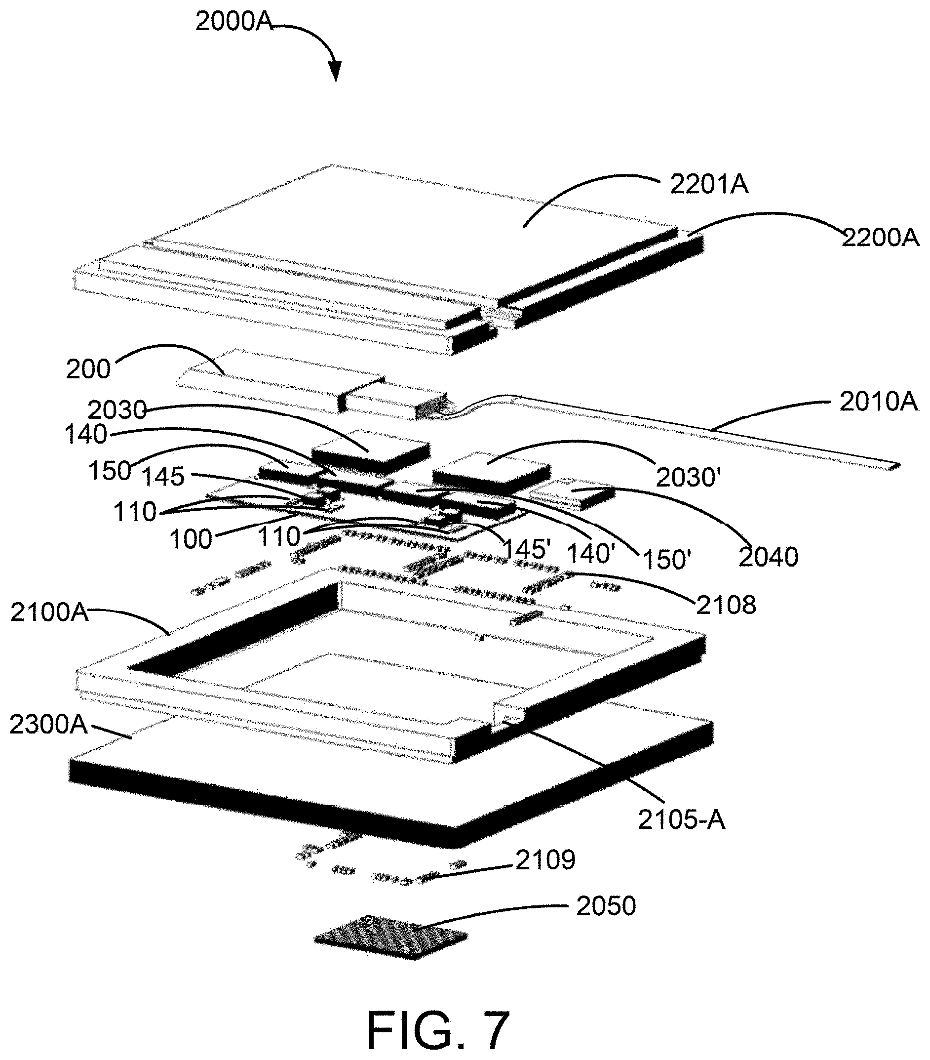 Patent US11777631 Figure 7 – In-packaged multi-channel light engine on single substrate