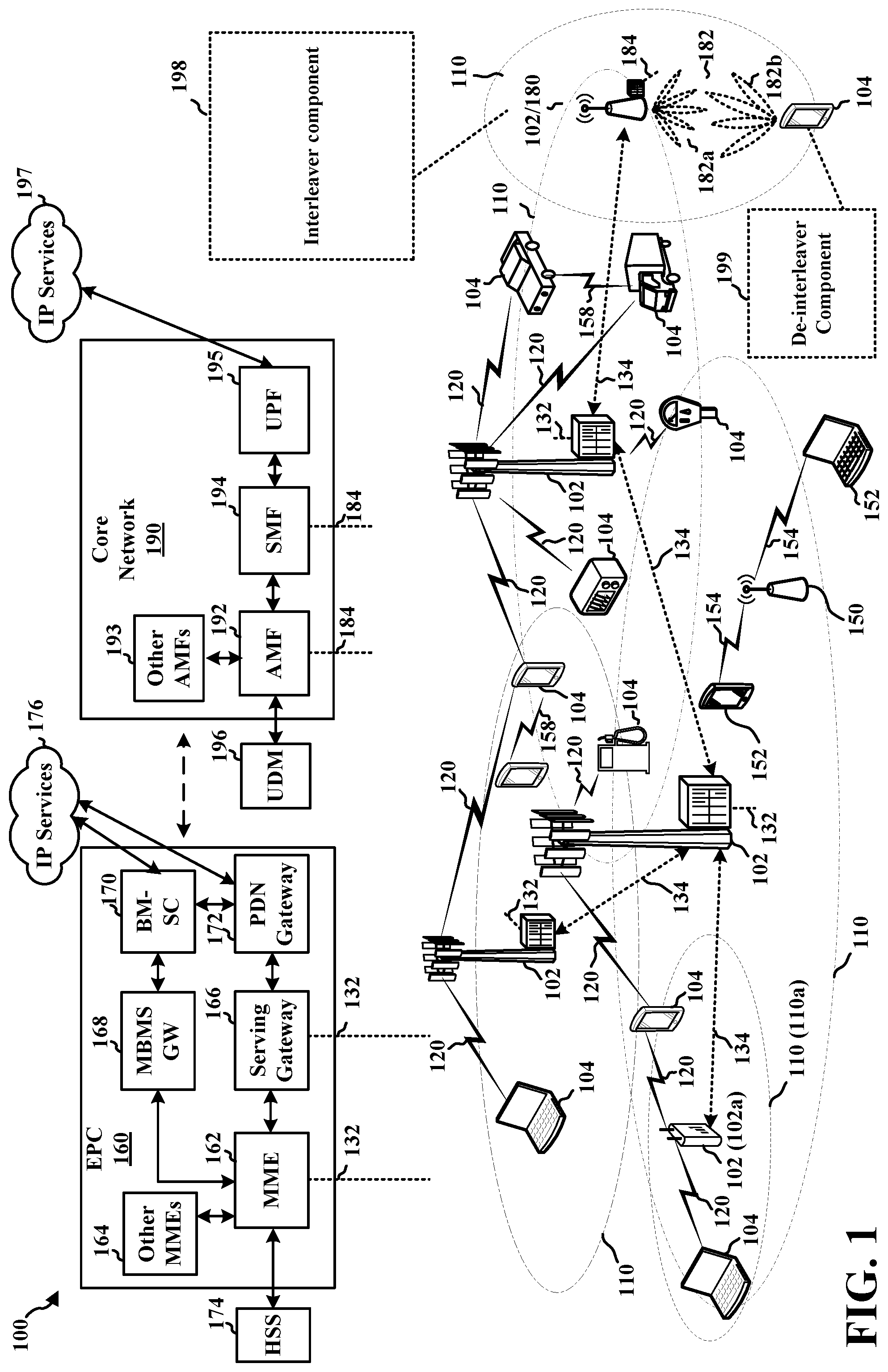 Patent US11777650 Figure 1 – Tone-level interleaving and de-interleaving for broadcast or multicast communications